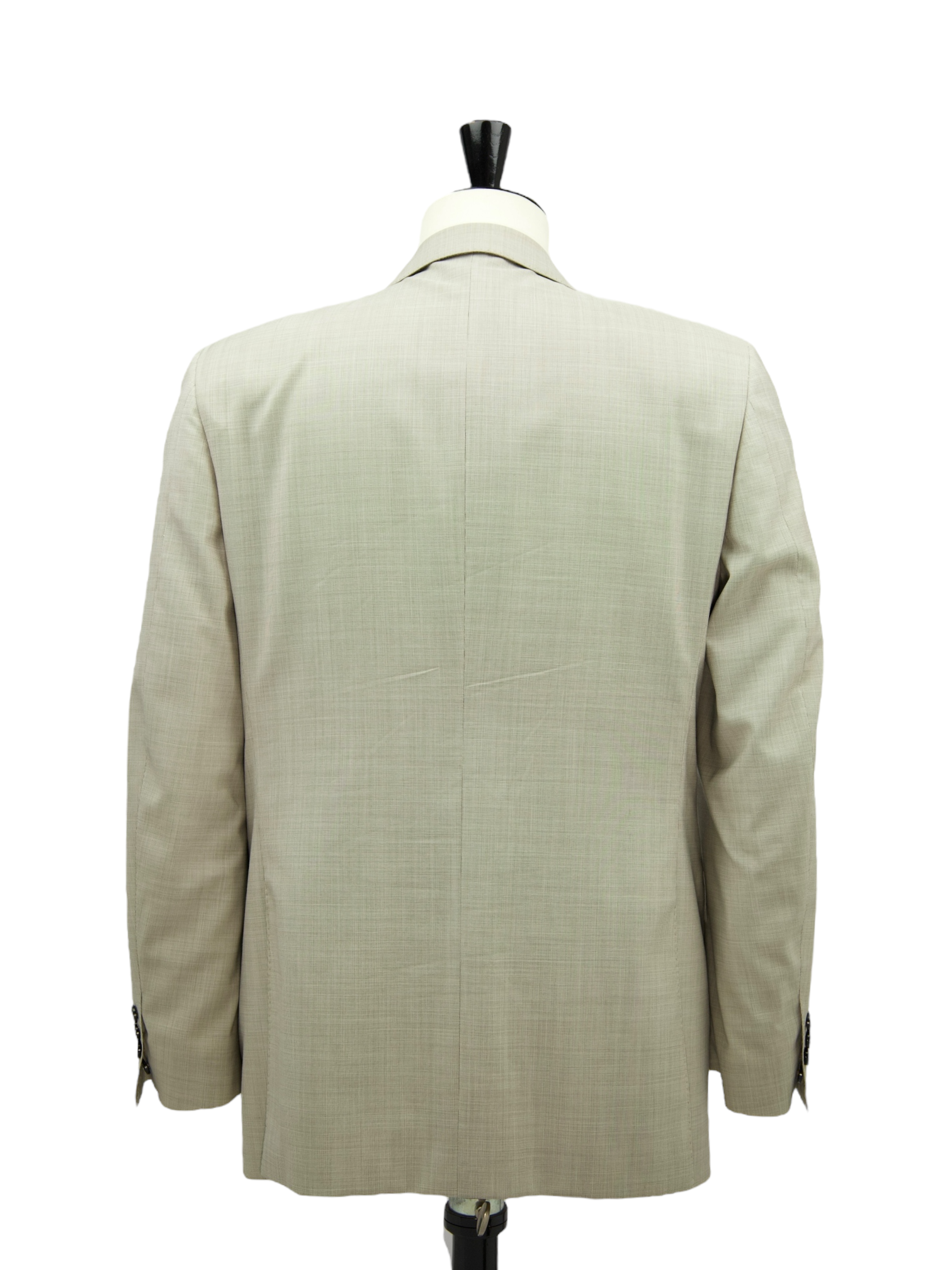Canali Taupe Travel Wool Shadow-Check Suit