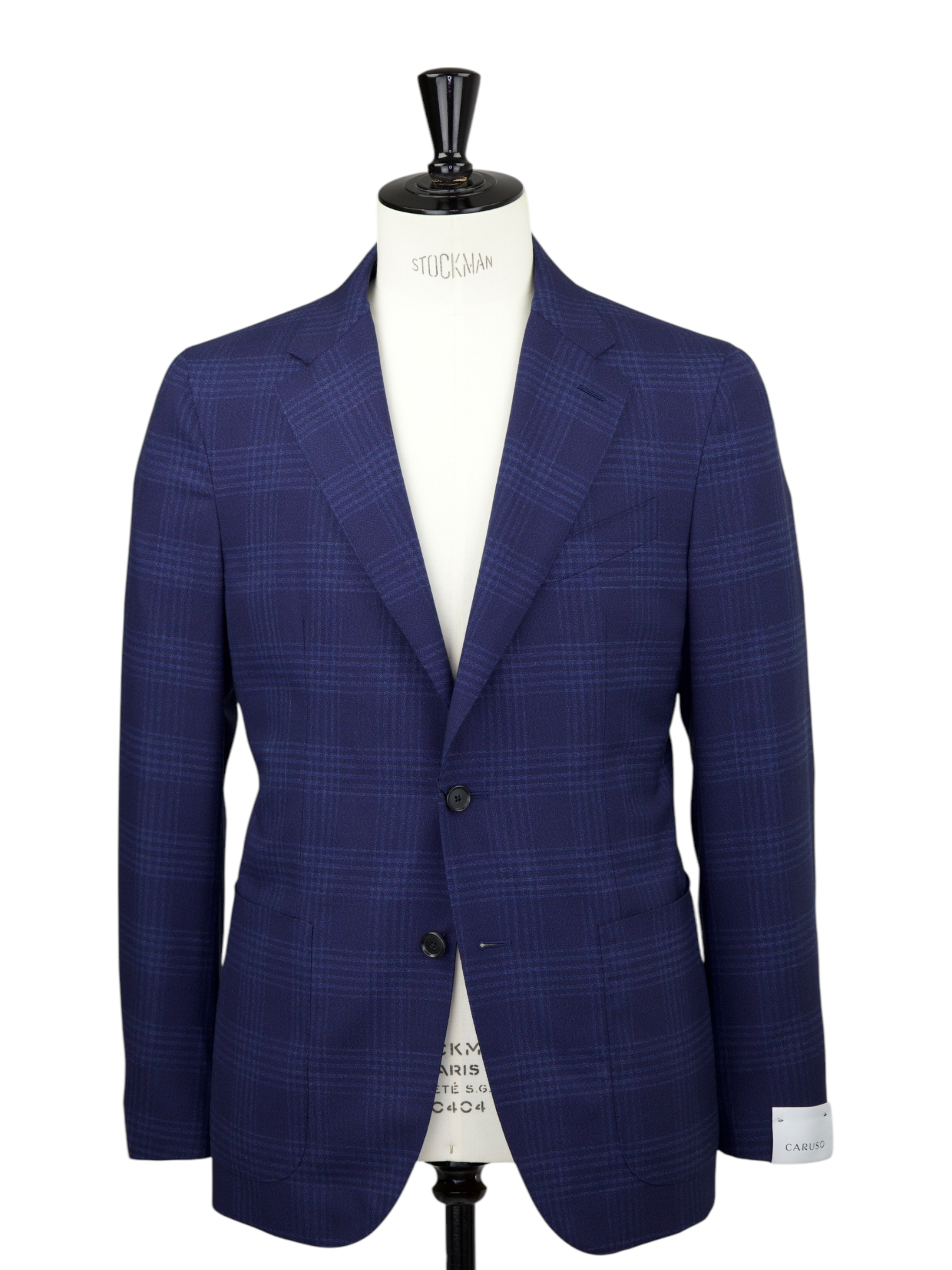 Caruso Blue Glenplaid Super 180's Tosca Jacket