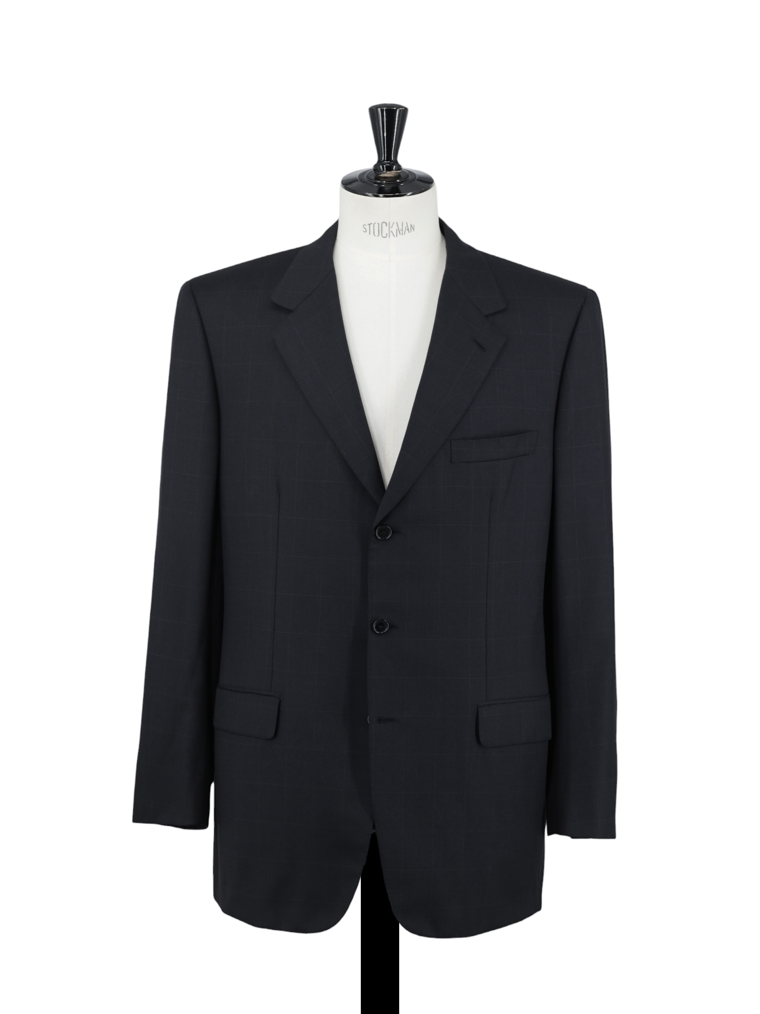 Brioni Anthracite Fine-Wool Roman-Style Windowpane Suit