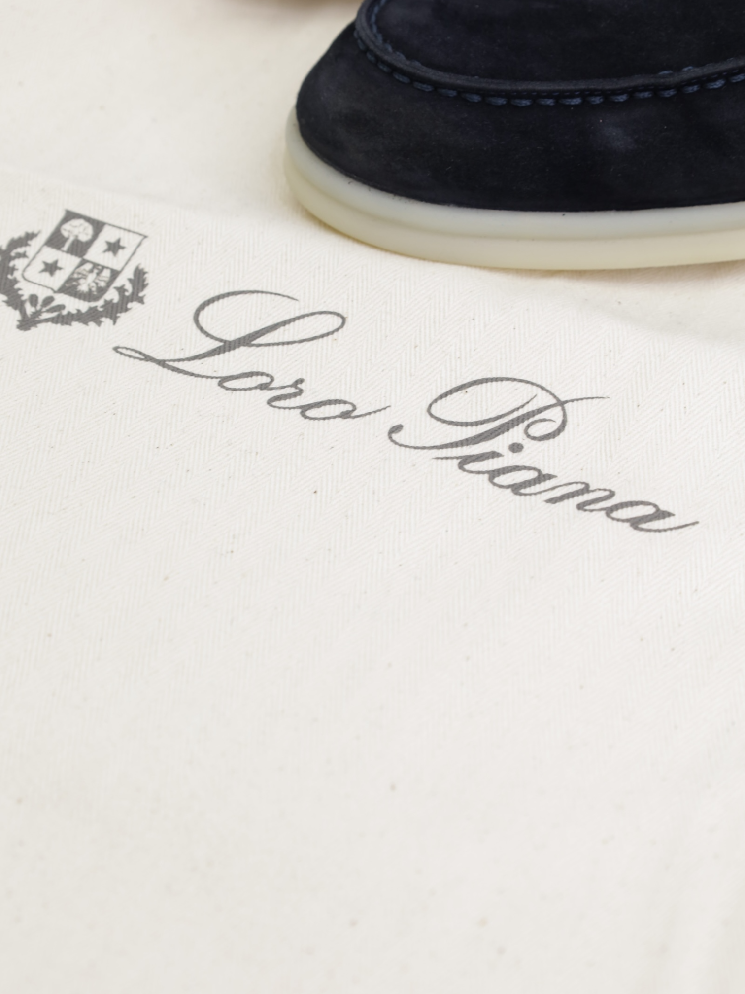 Loro Piana Navy Suede Open Walk Ankle Boots