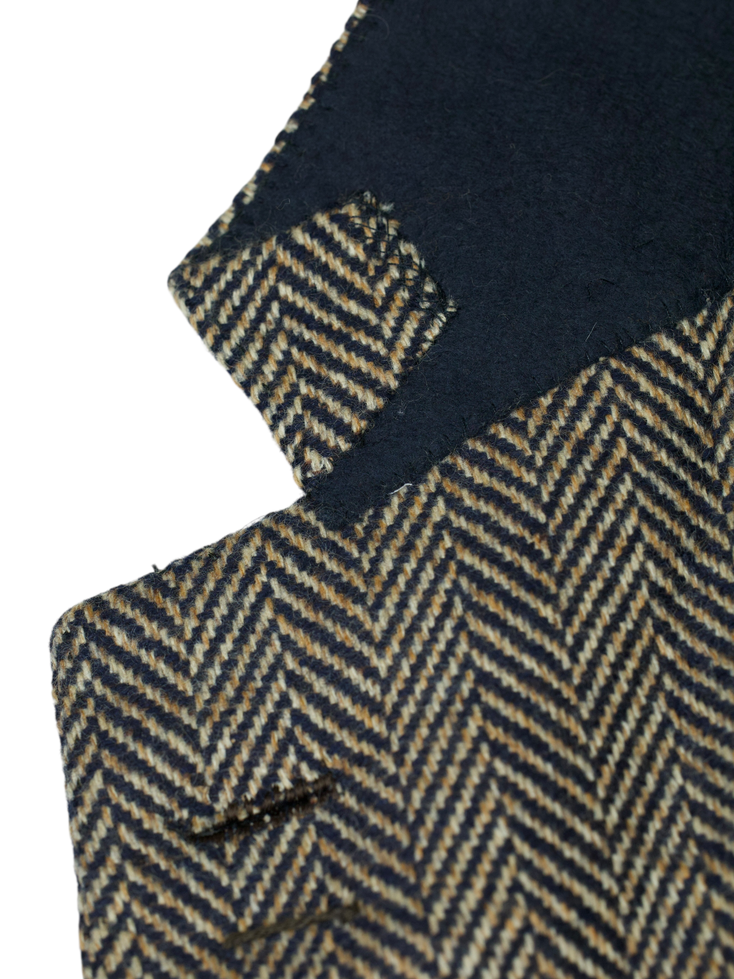 Cesare Attolini Brown & Navy Pure-Cashmere Herringbone Jacket