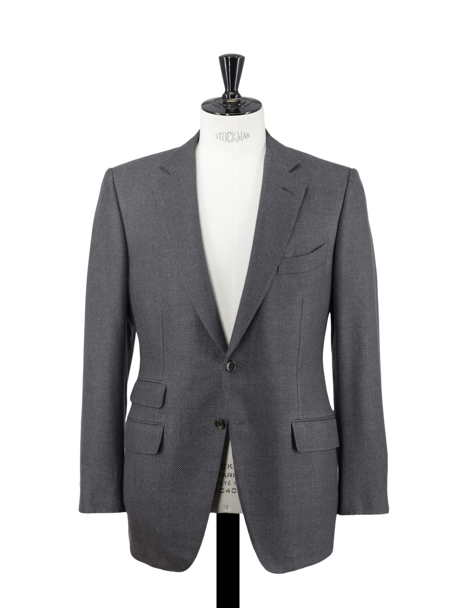 Tom Ford Warm Grey Silk & Cotton Micro-Pattern O'Connor Jacket