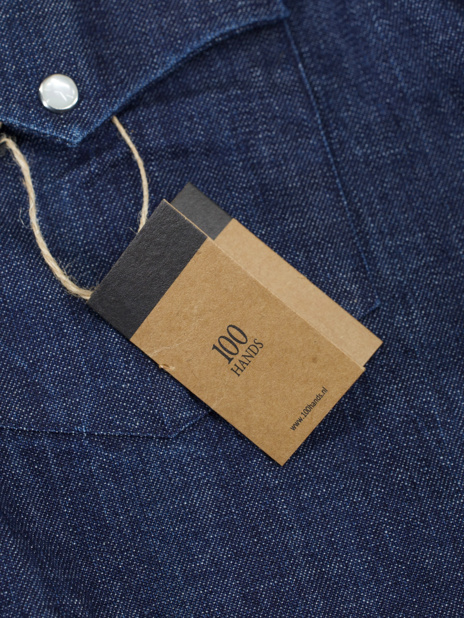 100 Hands Denim Blue Japanese-Denim Twill Western-Style Shirt