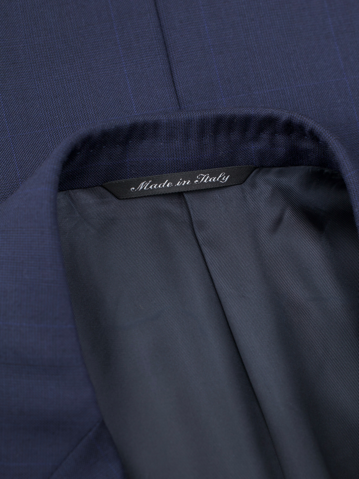 Canali Navy Fine-Wool Shadow-Check Vintage Milanese-Style Suit