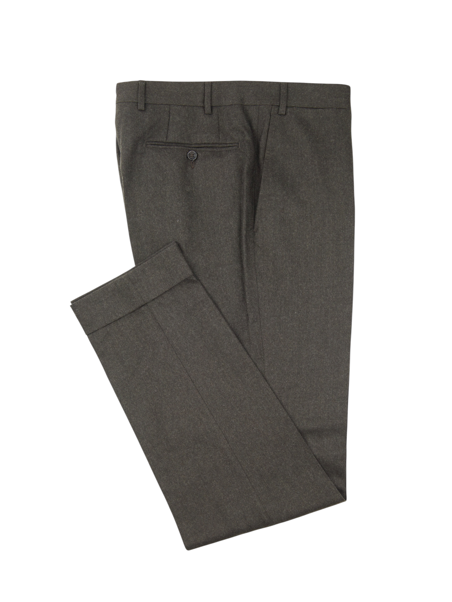 Canali Chocolate Brown Wool Flannel Winter Suit