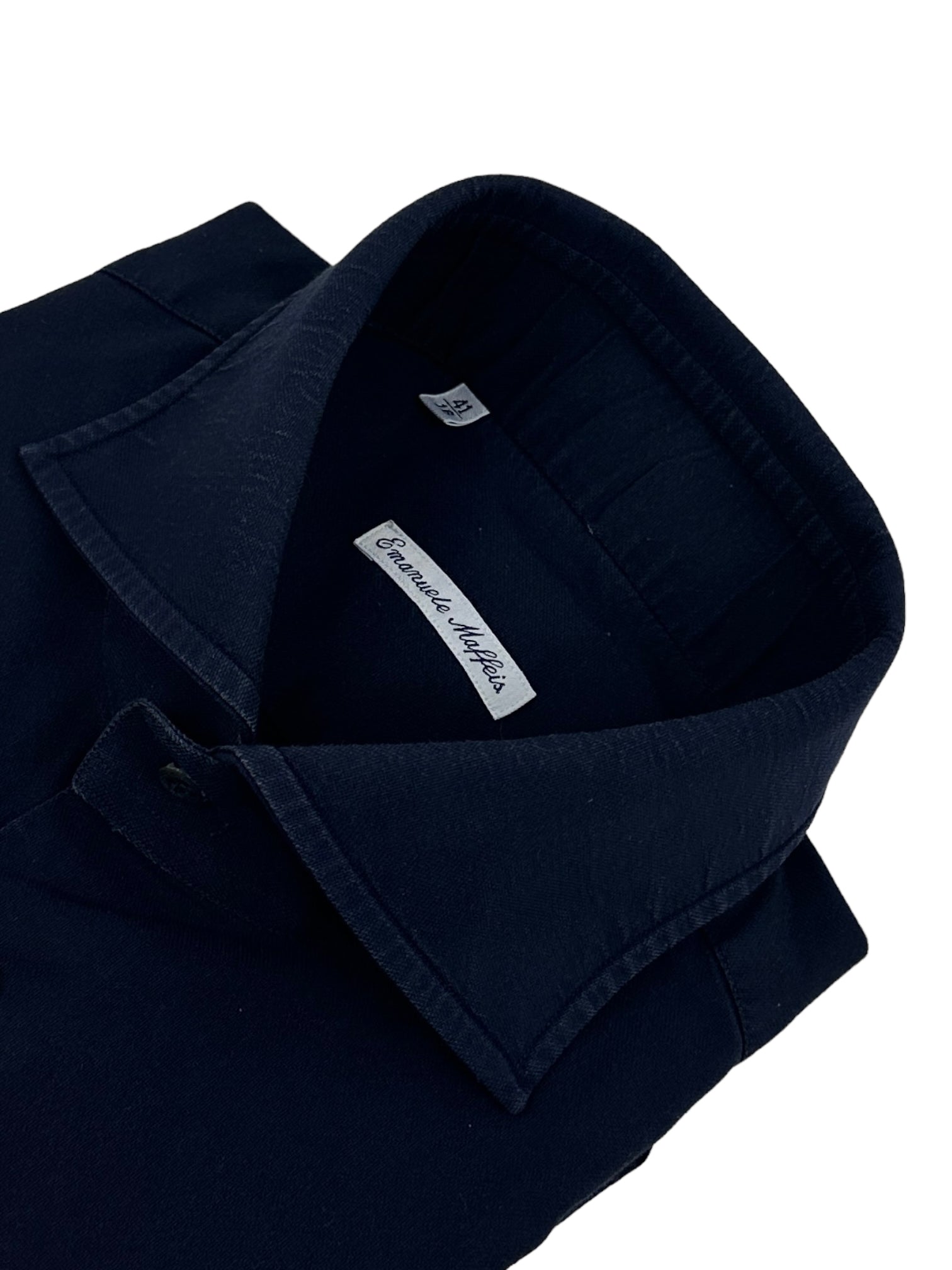 Emanuele Maffeis Navy Cotton Shirt