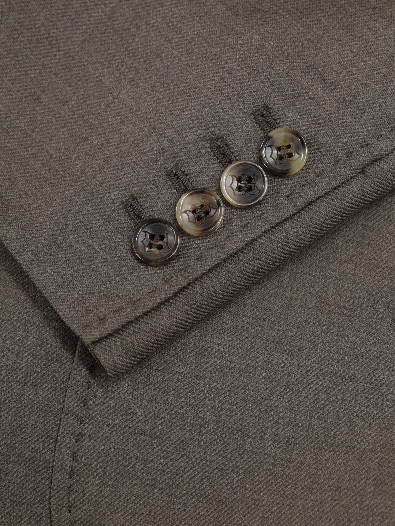 Brioni Taupe Wool & Silk Unconstructed "Metallica Collection" Jacket