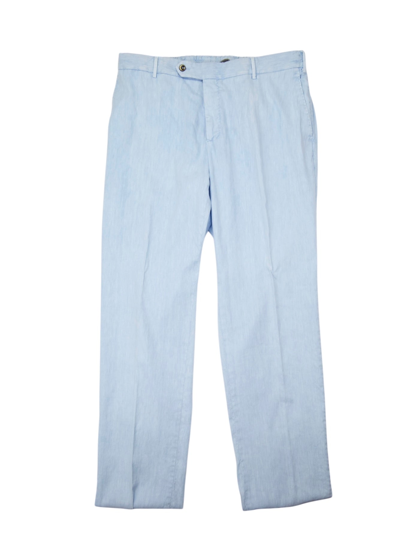 PT01 Light Blue Cotton & Linen Trousers