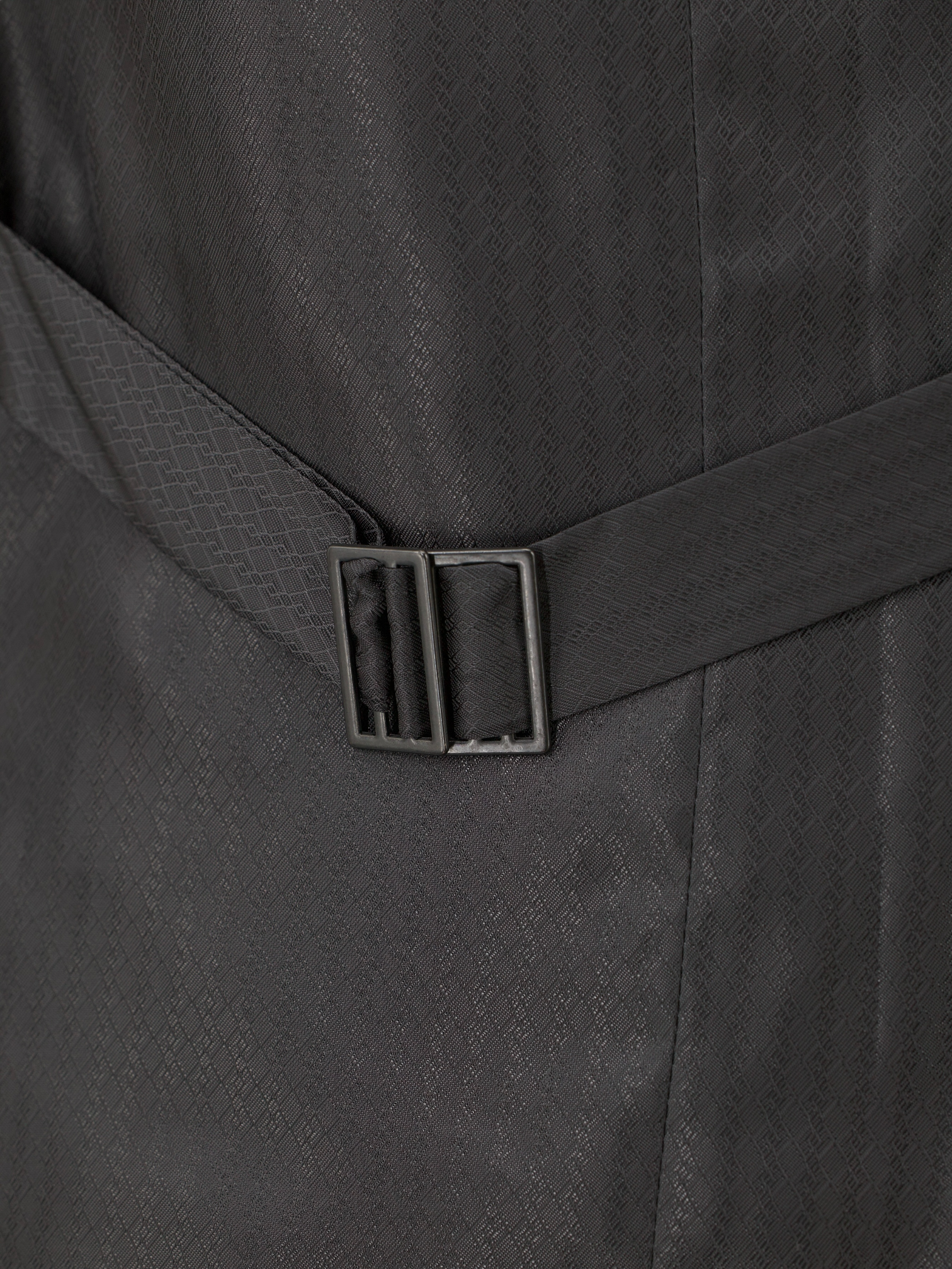 Canali Charcoal & Light Blue Super 160's Windowpane Waistcoat