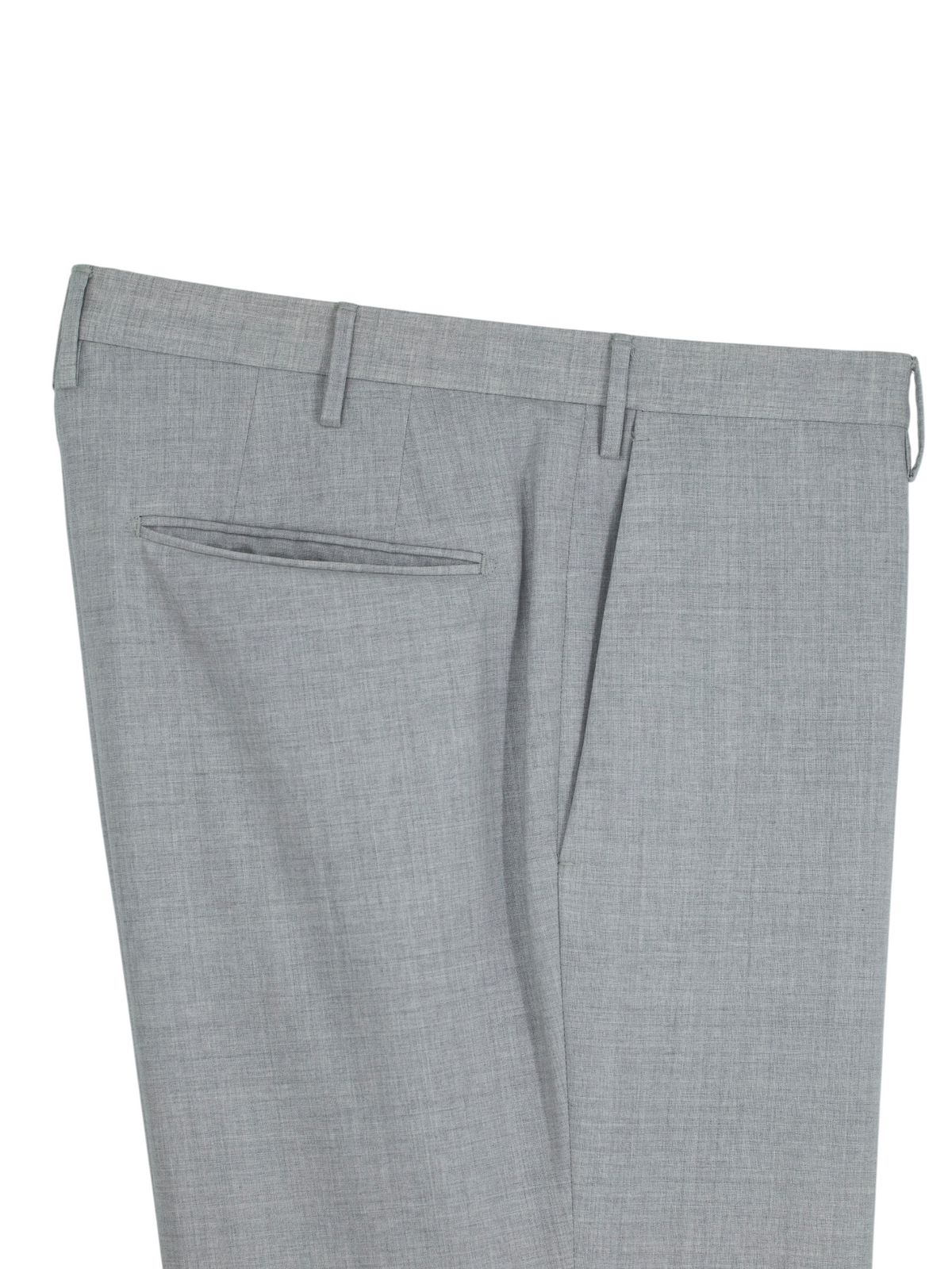 Incotex Light Grey Fine-Wool Melange Trousers