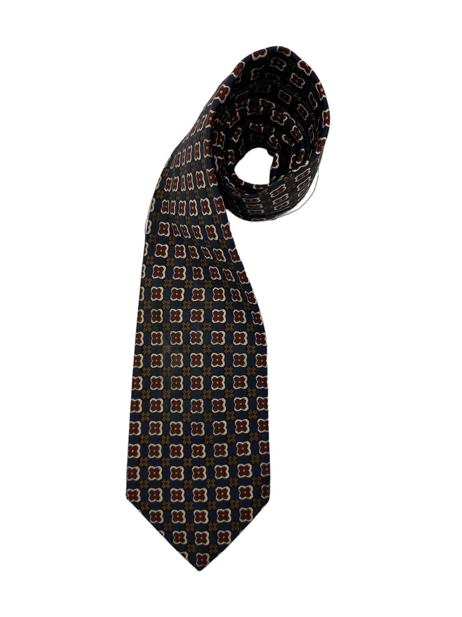 E.Marinella Blue and Red Floral Tie