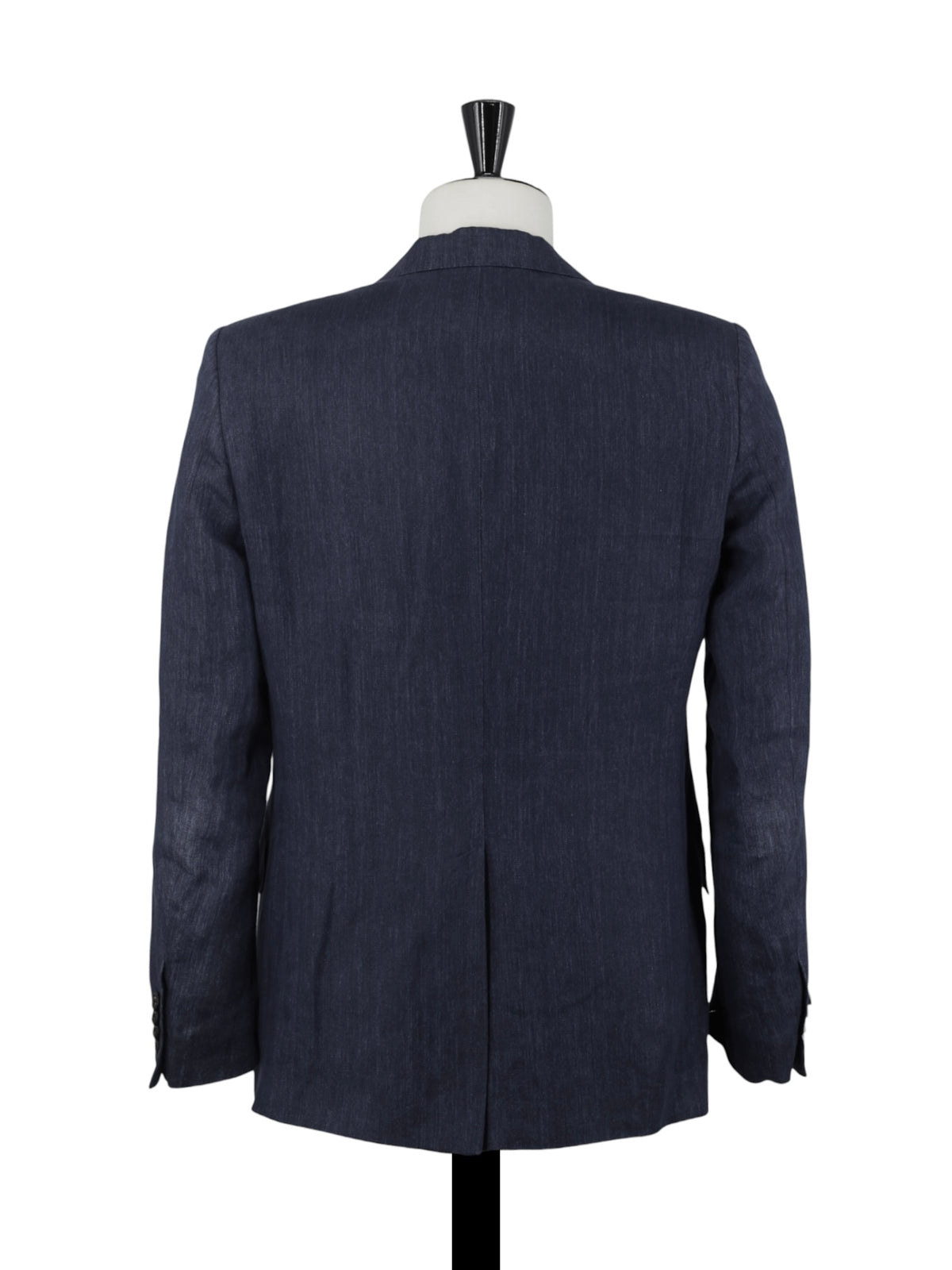 Etro Milano Denim Blue Pure Linen Herringbone Suit