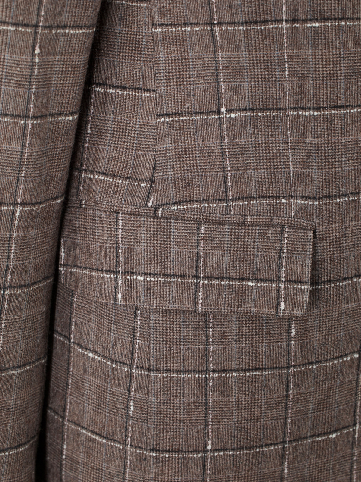 Etro Milano Brown & White Checkered Bouclé Suit