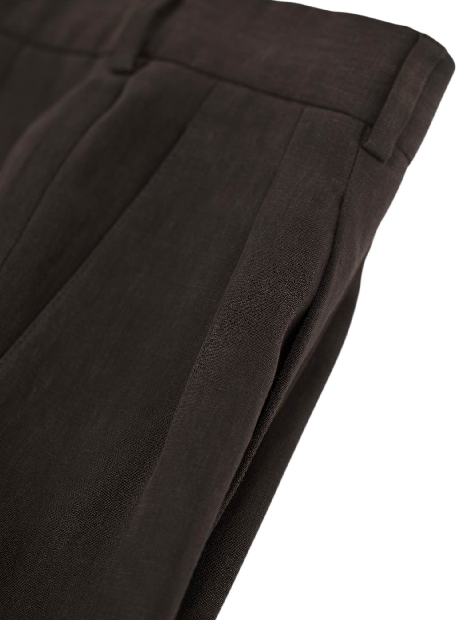 Loro Piana Chocolate Brown Pure-Linen Summer Trousers