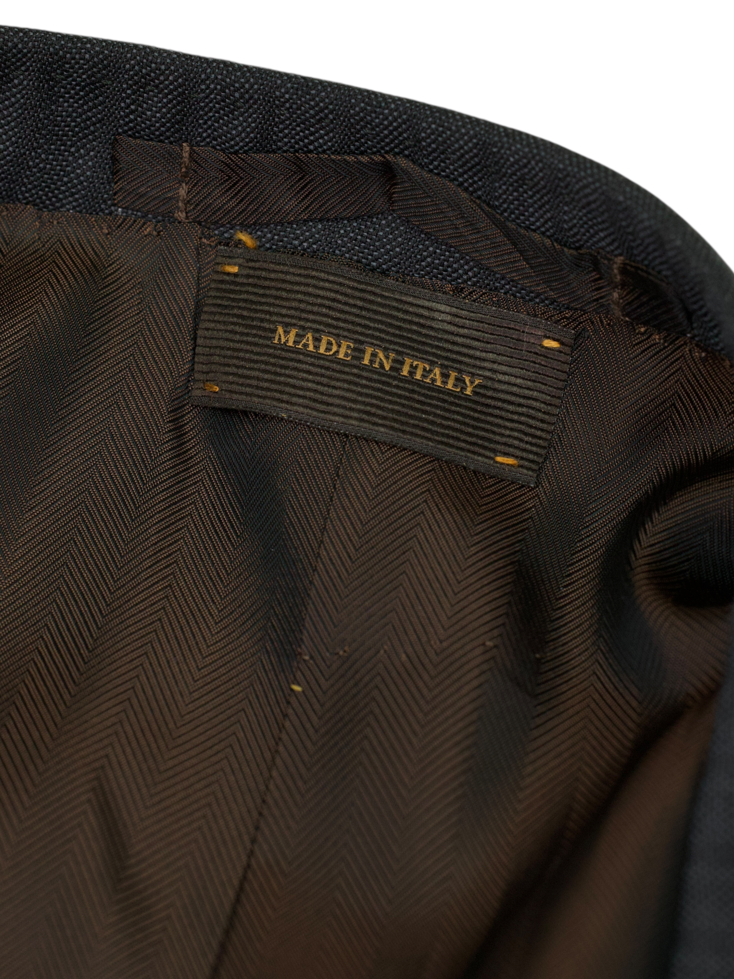 Ermenegildo Zegna Couture Dark Grey Handmade Wool & Silk Striped Suit