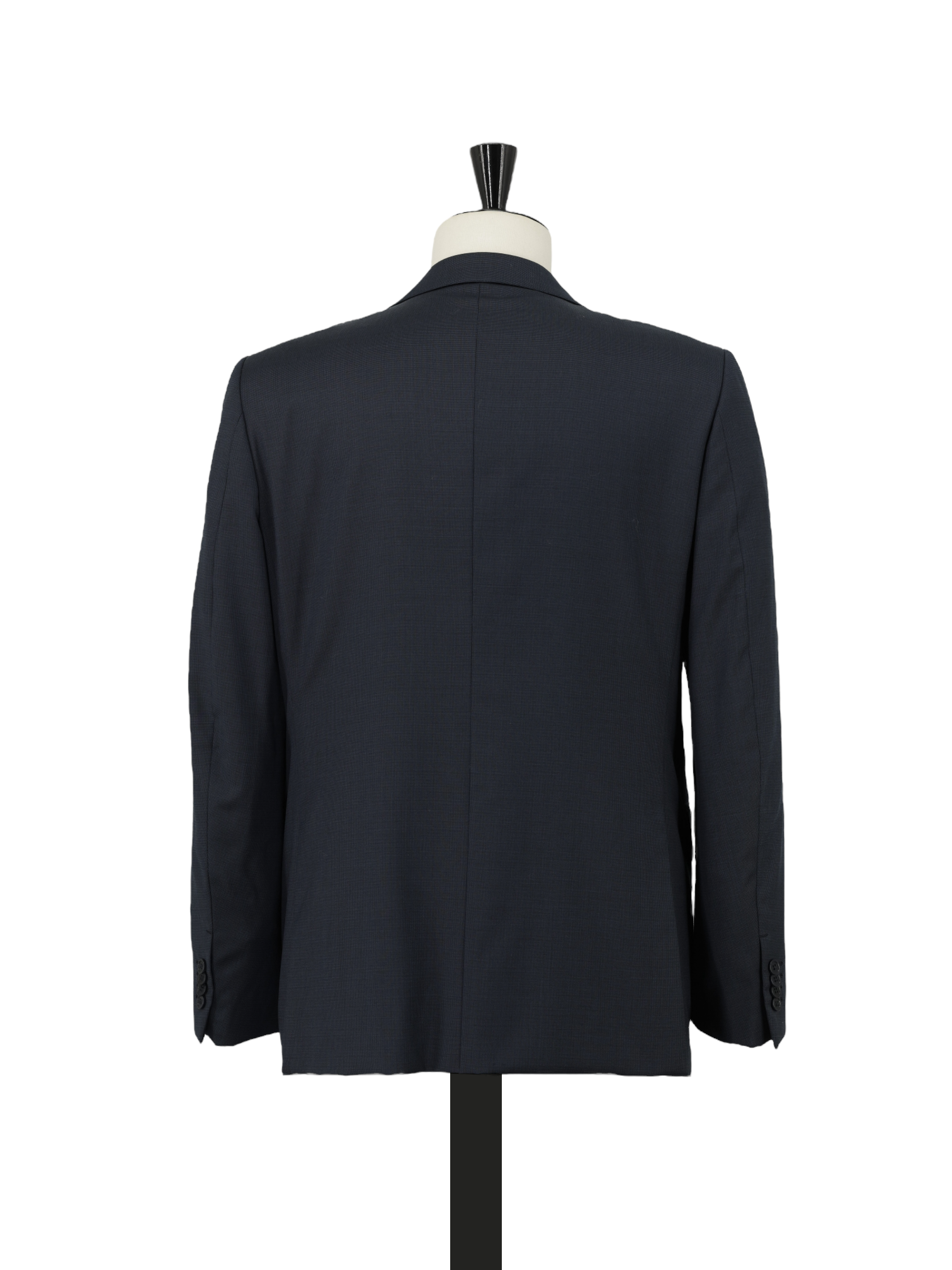 Ermenegildo Zegna Dark Blue Multiseason Wool Pinpoint Milano Suit