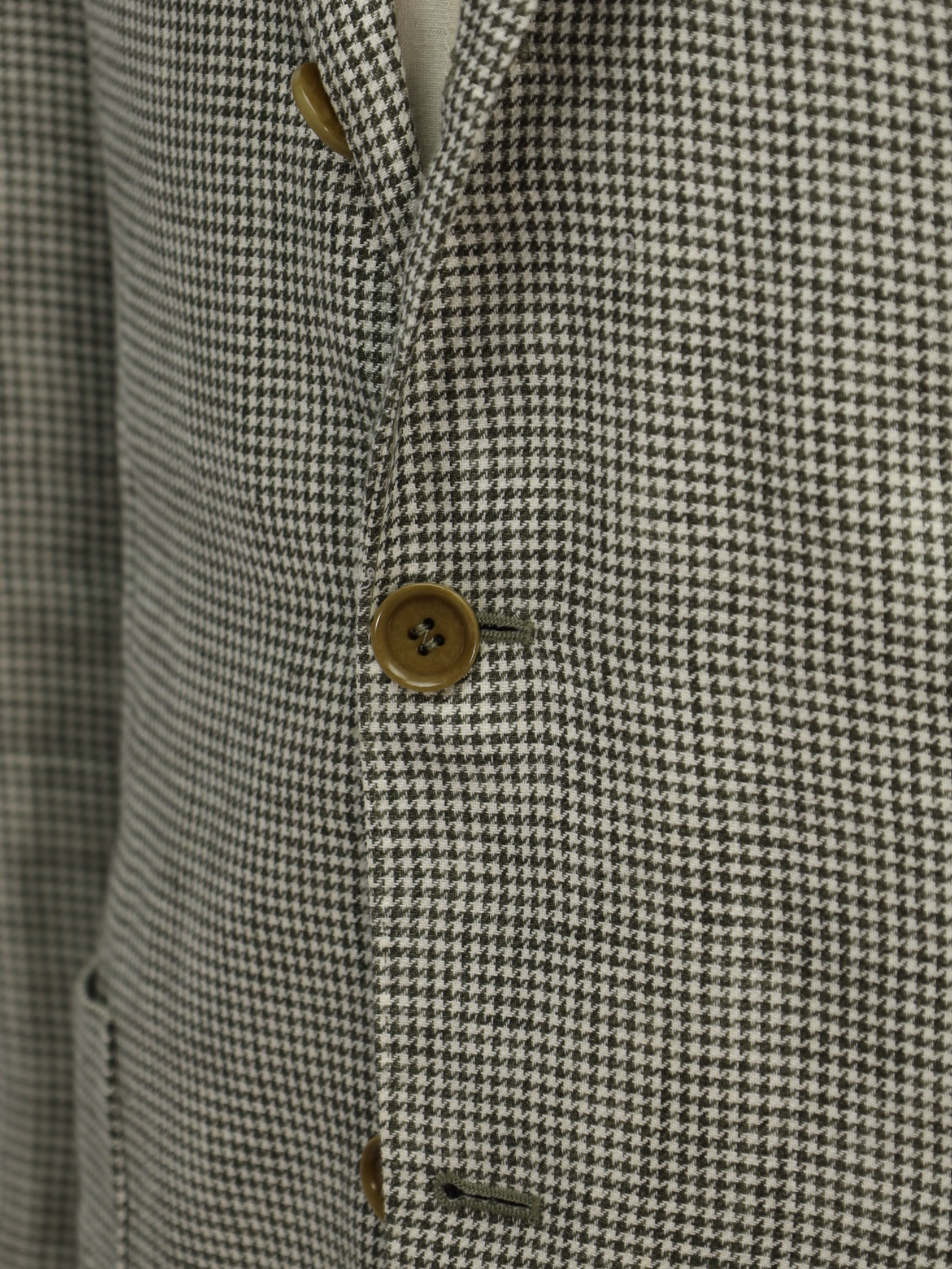 Loro Piana Olive Green Pied de Poule Rain System Linen Jacket