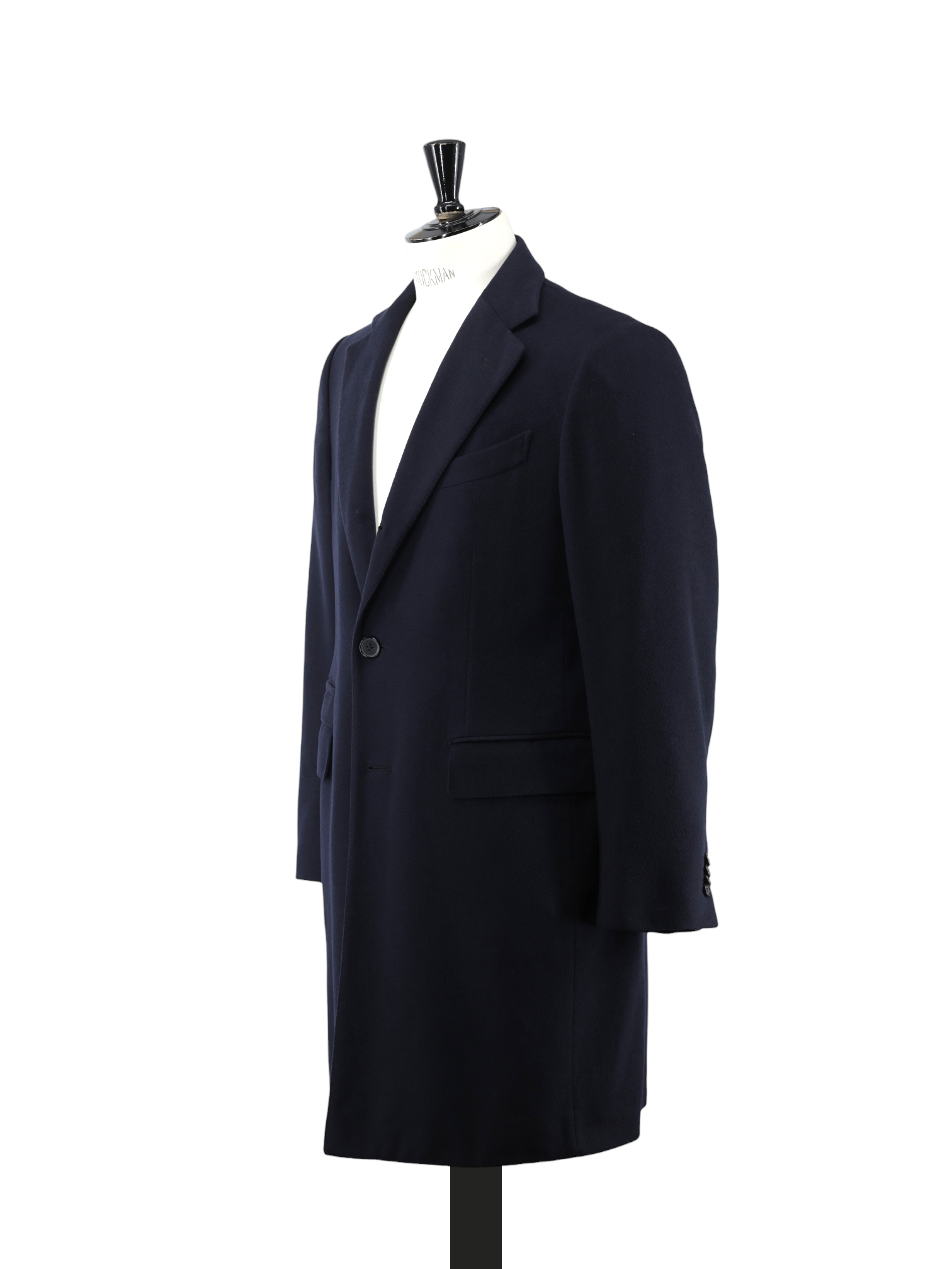 Ermenegildo Zegna Navy Pure Cashmere Milanese Overcoat
