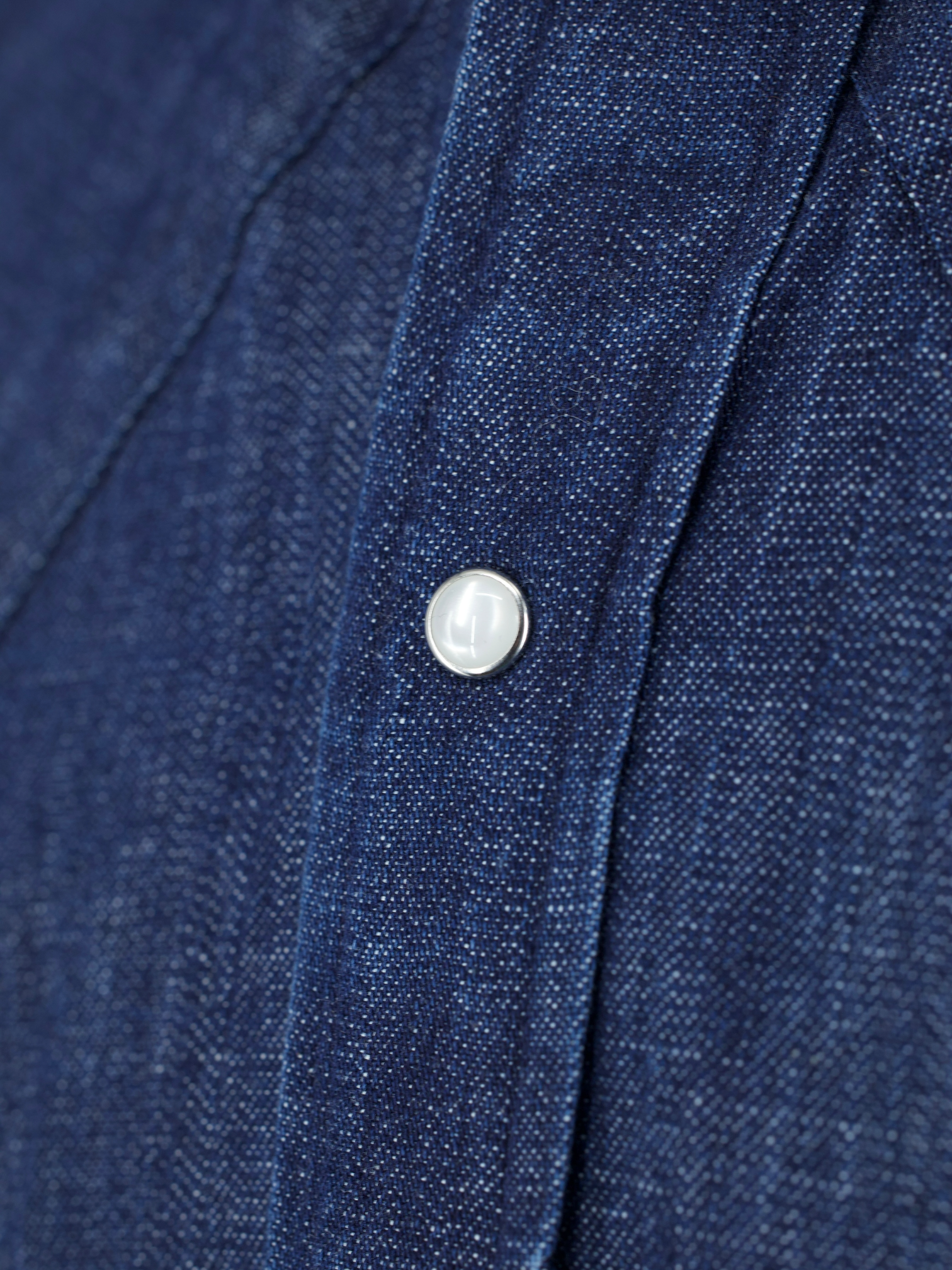 100 Hands Denim Blue Japanese-Denim Twill Western-Style Shirt