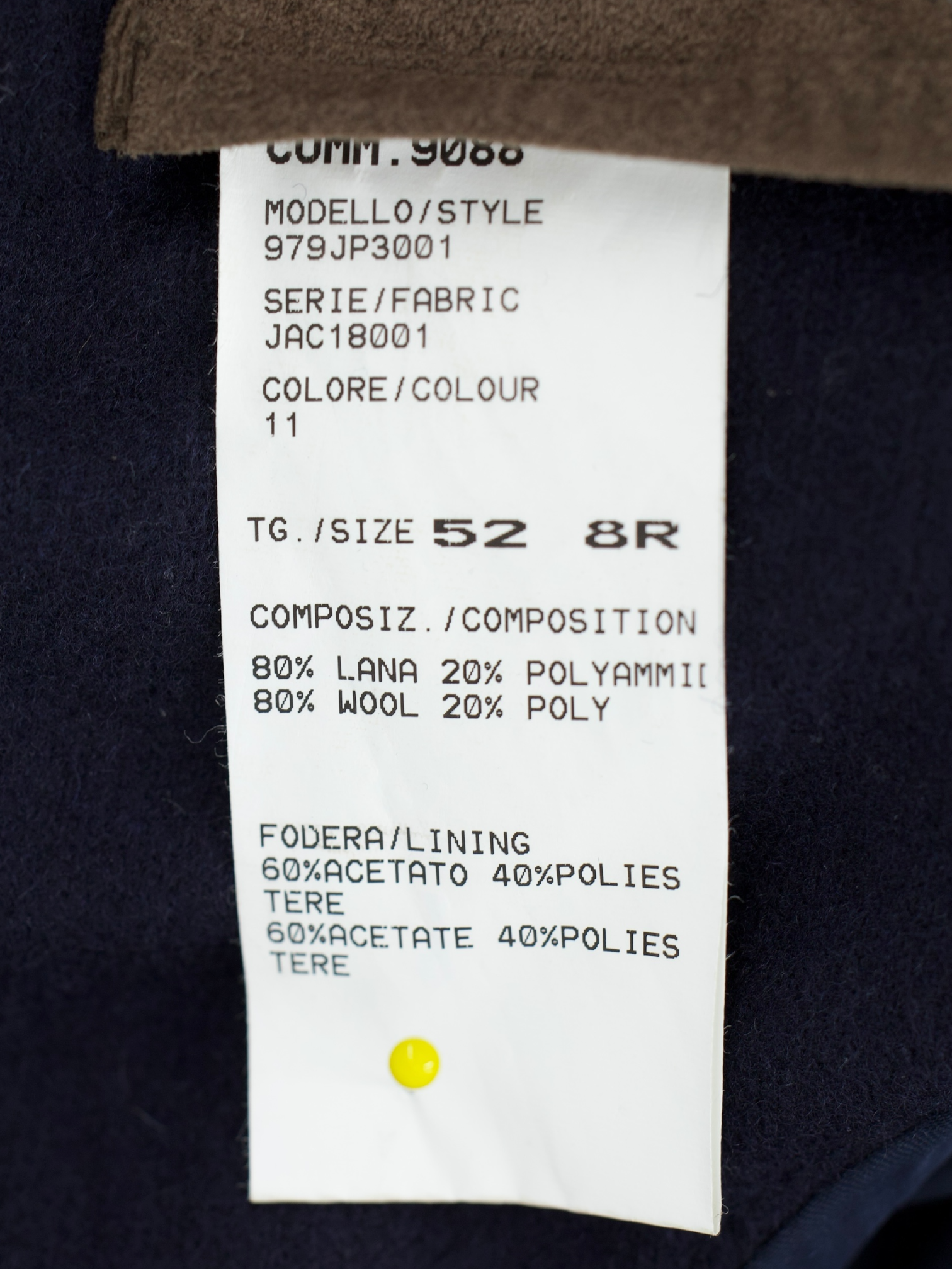 Eleventy Navy Wool & Stretch Flannel Unconstructed Blazer