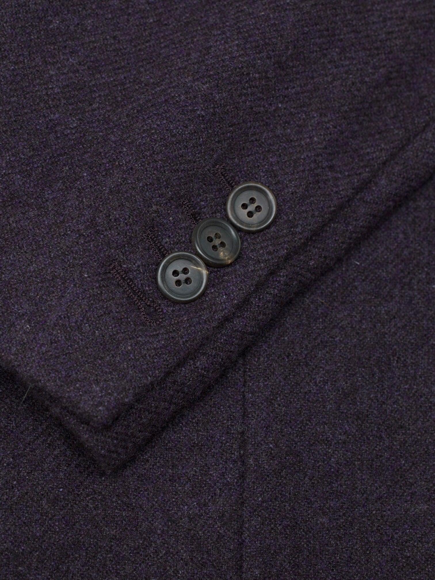 Brunello Cucinelli Aubergine Cashmere & Wool Peak-Lapel Jacket