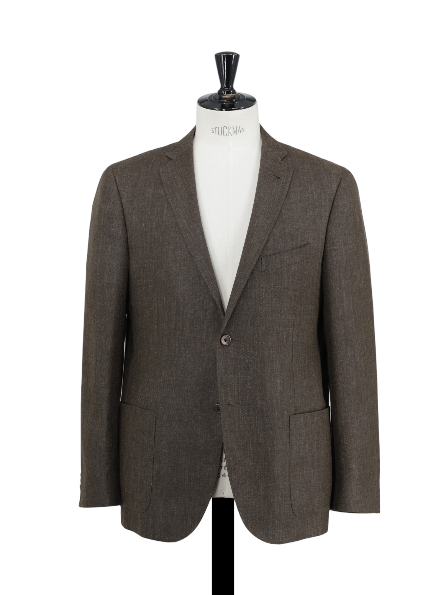 Corneliani Brown Wool, Silk & Linen Pinpoint Summer Jacket