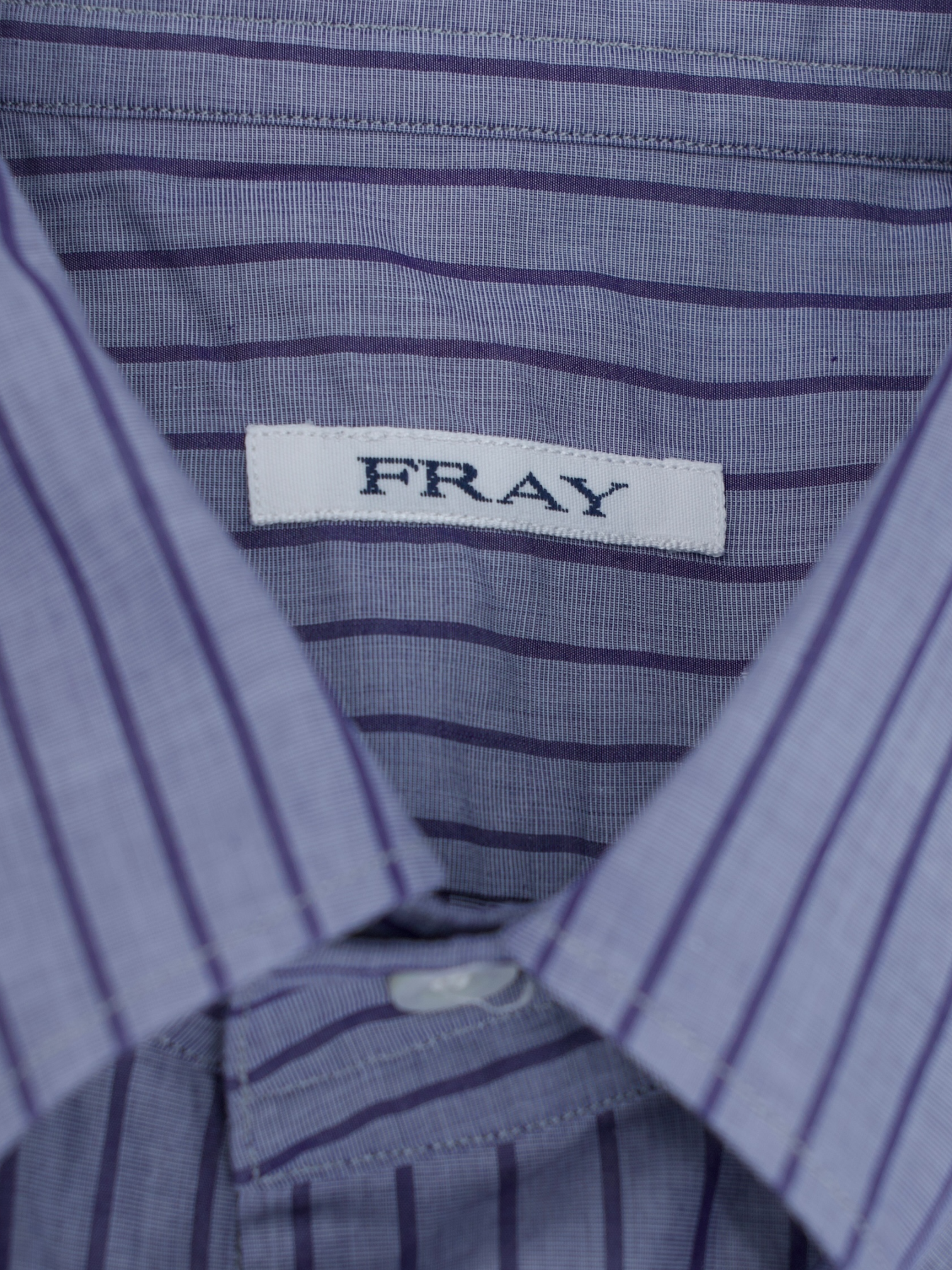 Fray Steel Blue & Lavender Cotton Button-Down Pinstripe Shirt