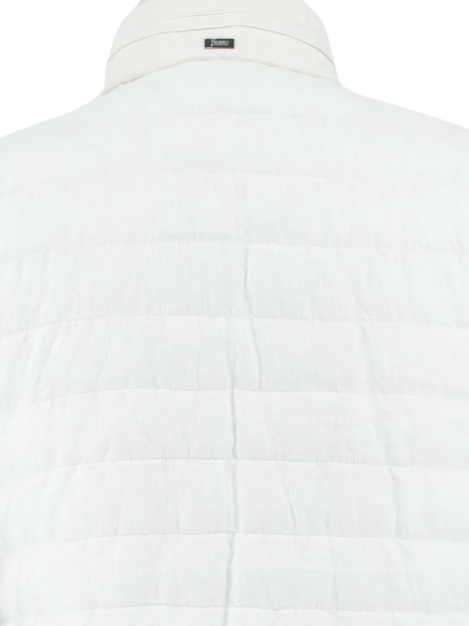 Herno White Pure Linen Padded Summer Vest