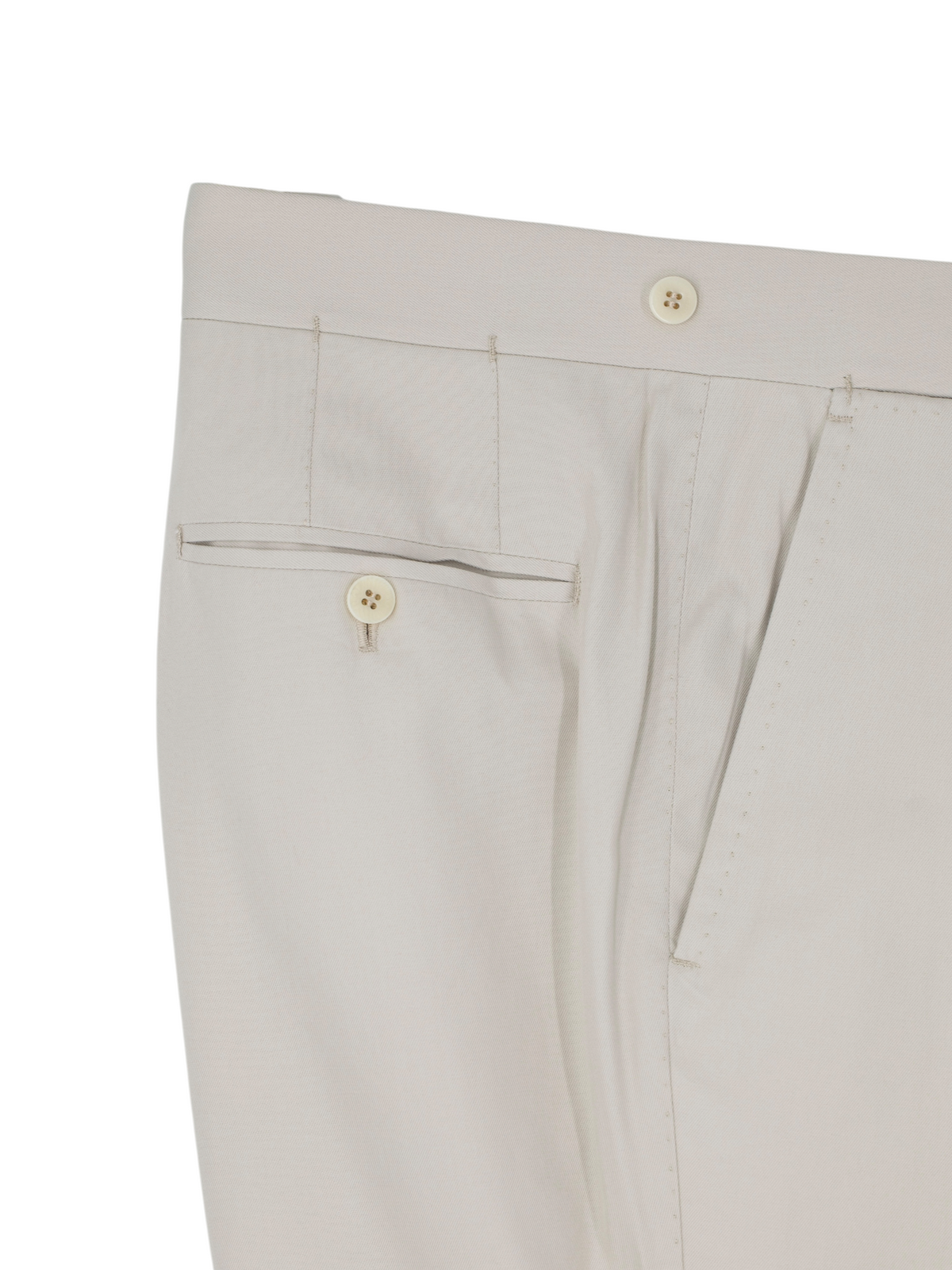 Sartoria Voglio Stone Grey Holland & Sherry Cotton Twill Sartorial Trousers