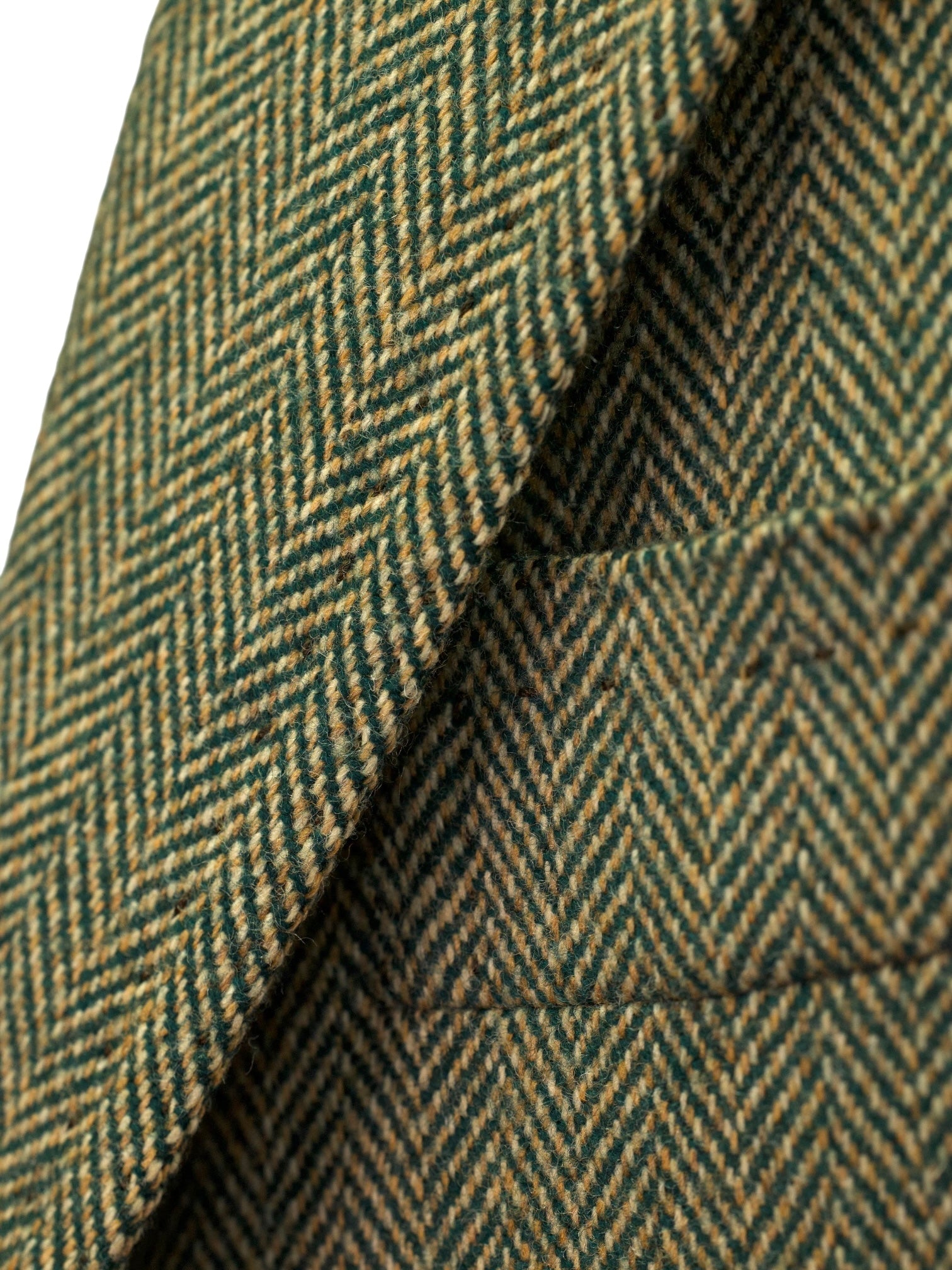 Cesare Attolini Moss Green Wool & Cashmere Tweed Herringbone Jacket