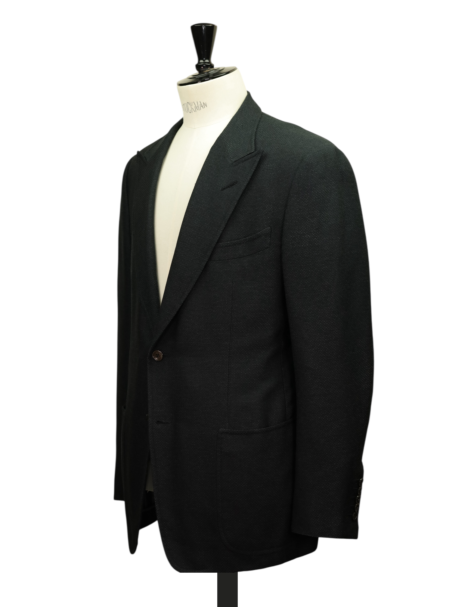 Tom Ford Black Silk & Cotton Micro-Structure Spencer Jacket