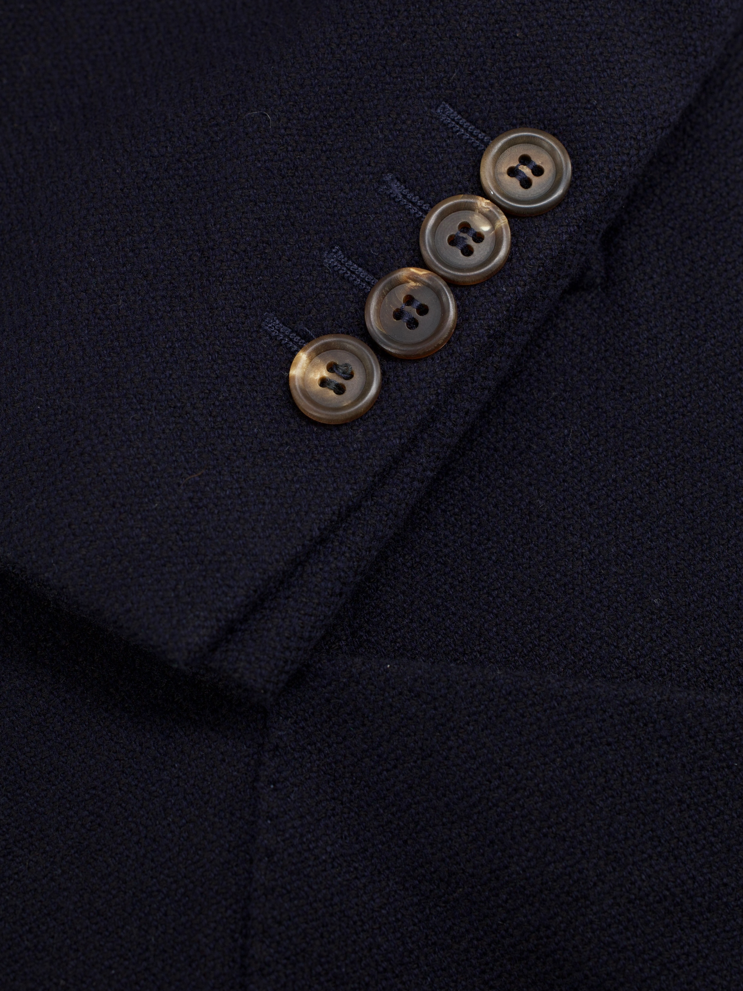 Brunello Cucinelli Navy Wool & Cashmere Relaxed-Style Jacket