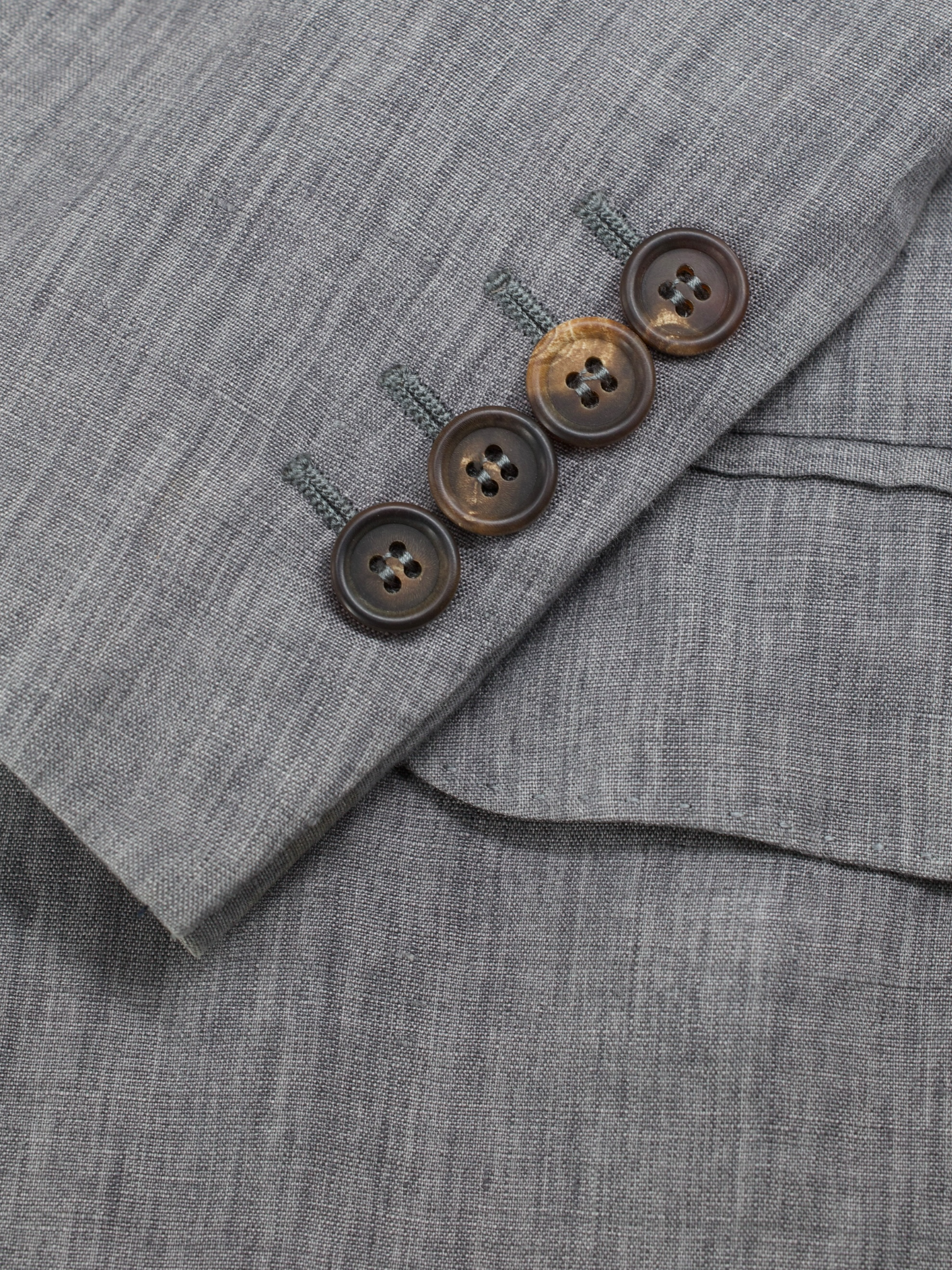 Brunello Cucinelli Light Grey Linen Elbow-Patch Italian-Countryside Jacket