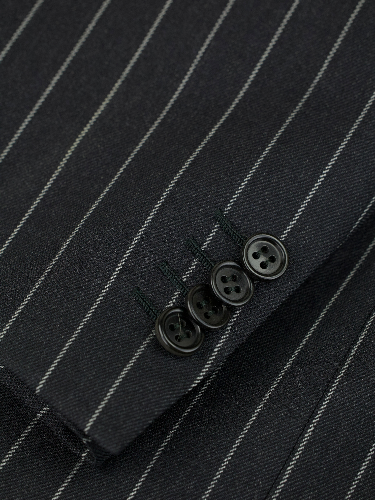 Brioni Dark Grey Gabardine-Wool "Roman Style" Pinstripe Suit