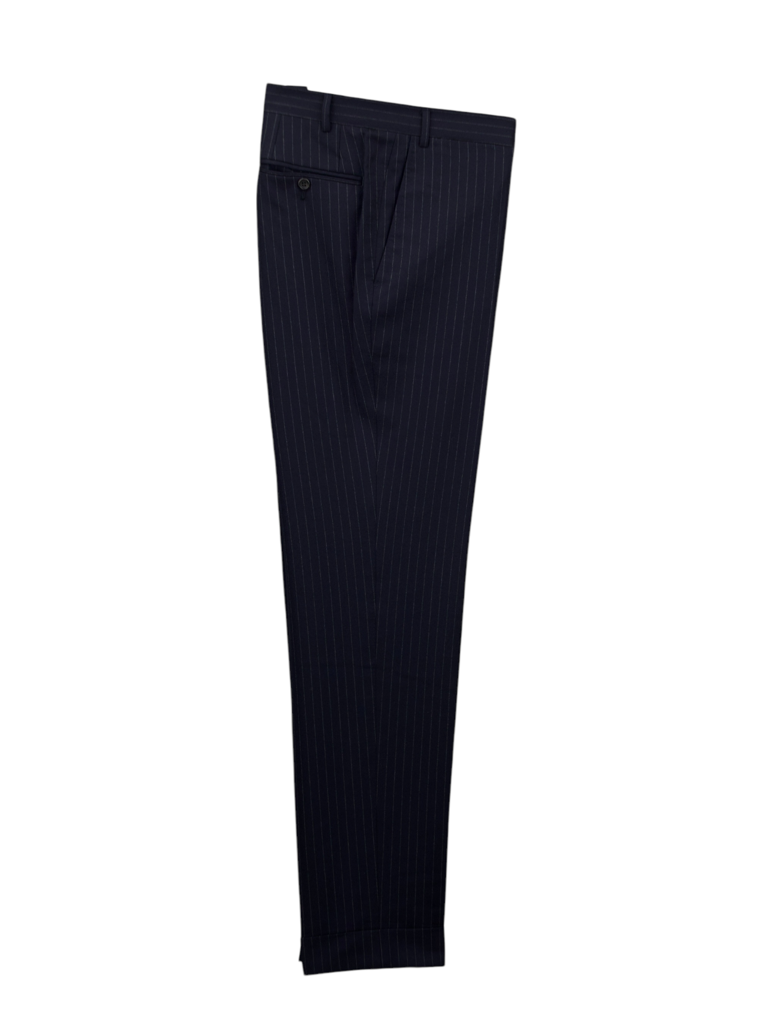 Canali Navy 3-Piece Wool-Flannel Pinstripe Winter Suit + Extra Trousers