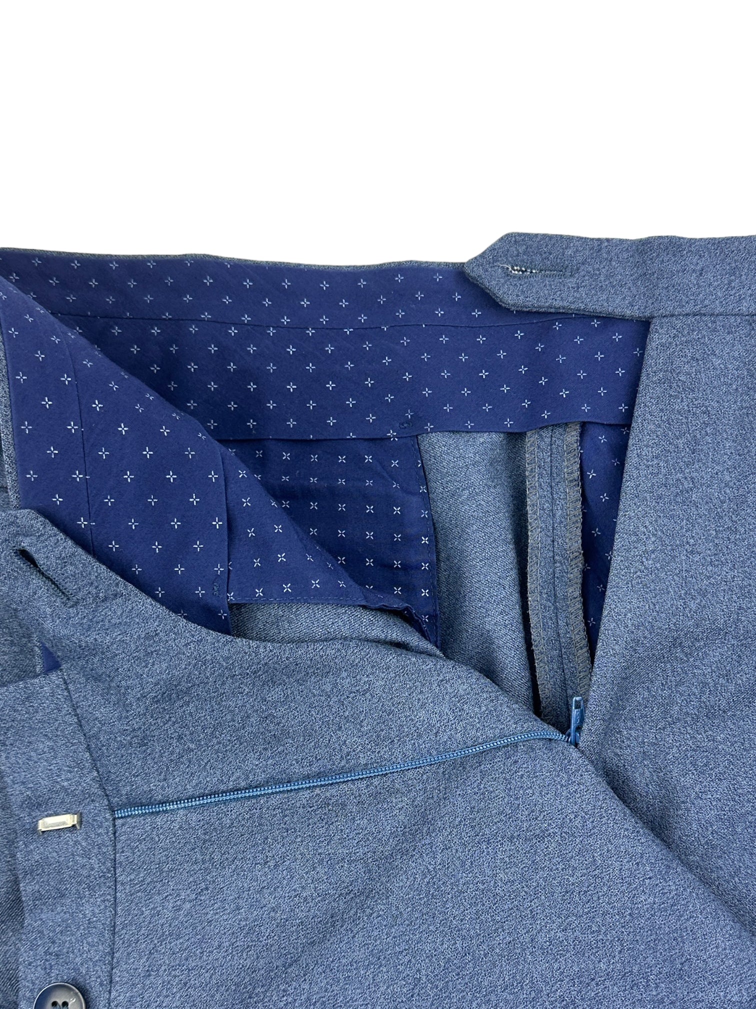 Rota Dark Denim Blue Flannel Trousers