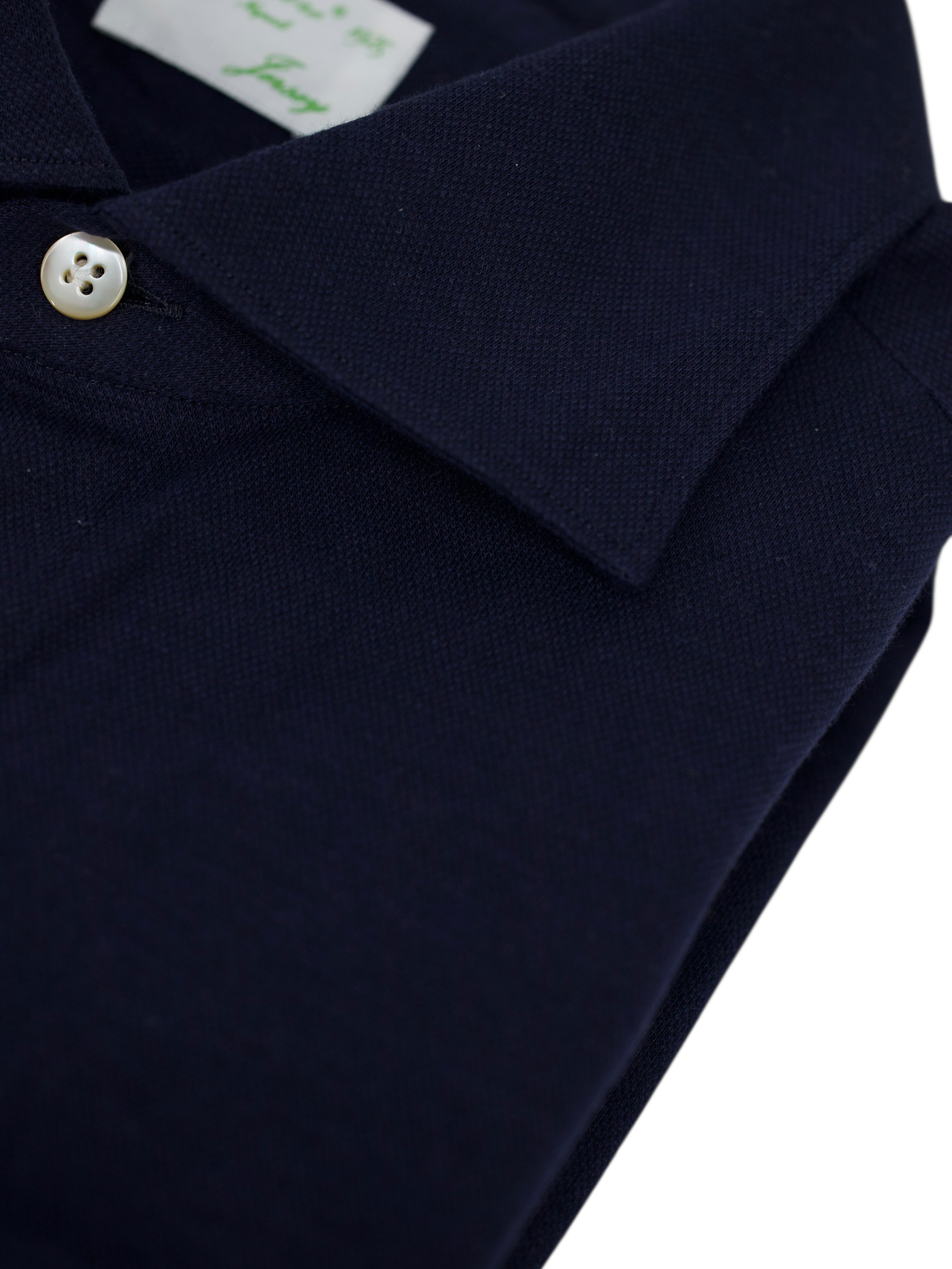 Finamore Navy Cotton & Cashmere Jersey-Knitted Shirt