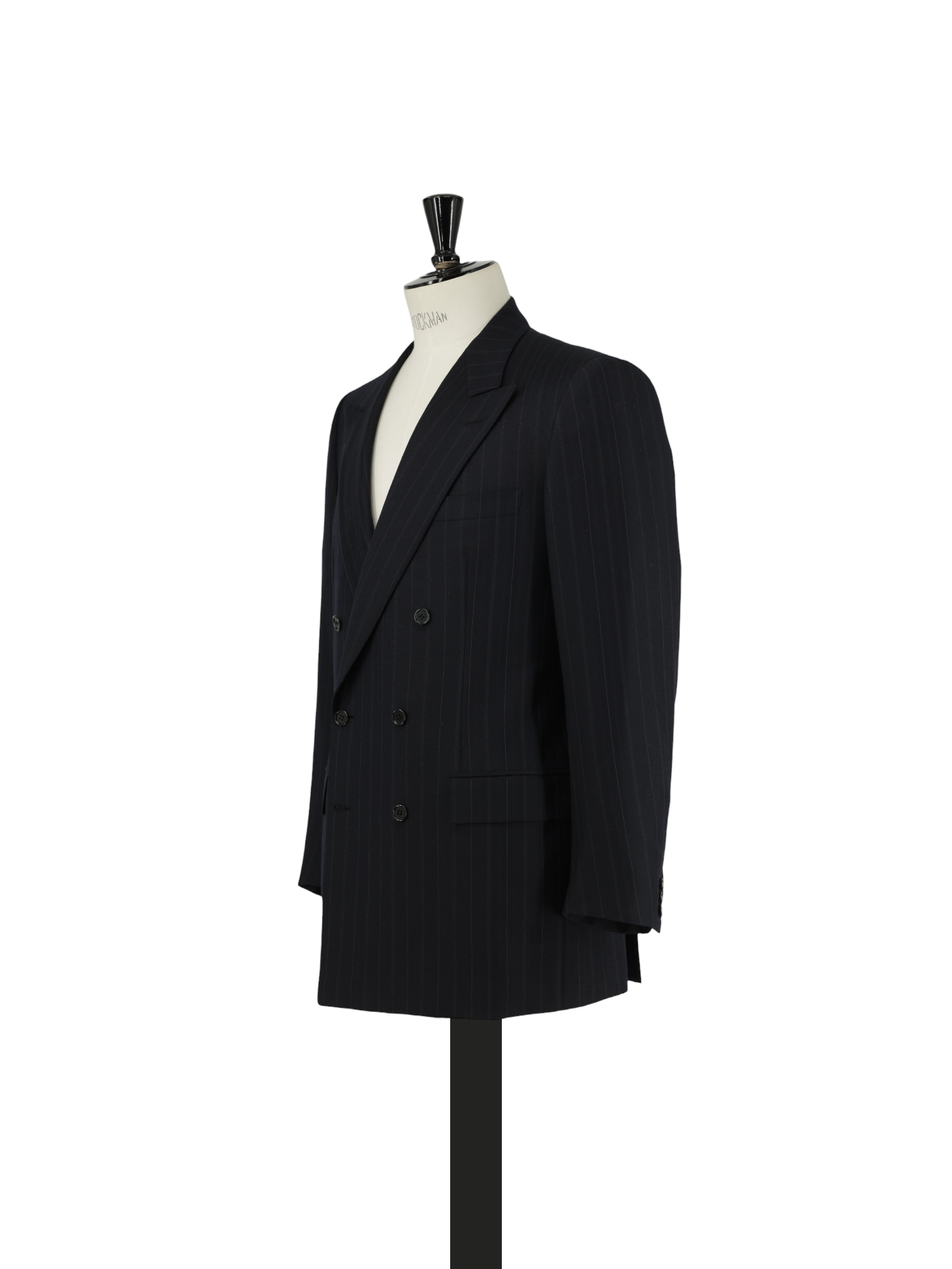 Brioni Navy Vintage Wool Double-Breasted Multi Pinstripe Suit