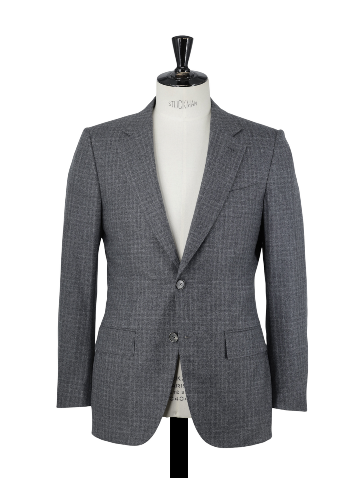 Ermenegildo Zegna Couture Grey Wool, Silk & Cashmere Micro-Check Suit