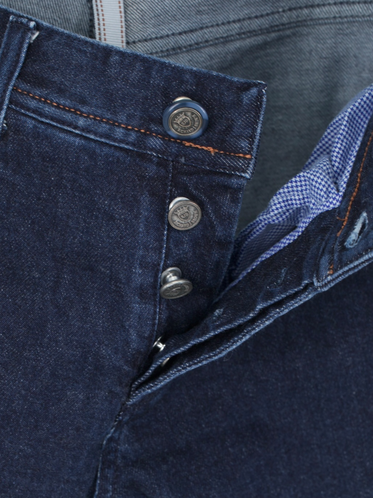 Richard J. Brown Dark Blue Cotton, Cashmere & Stretch Tokyo Jeans