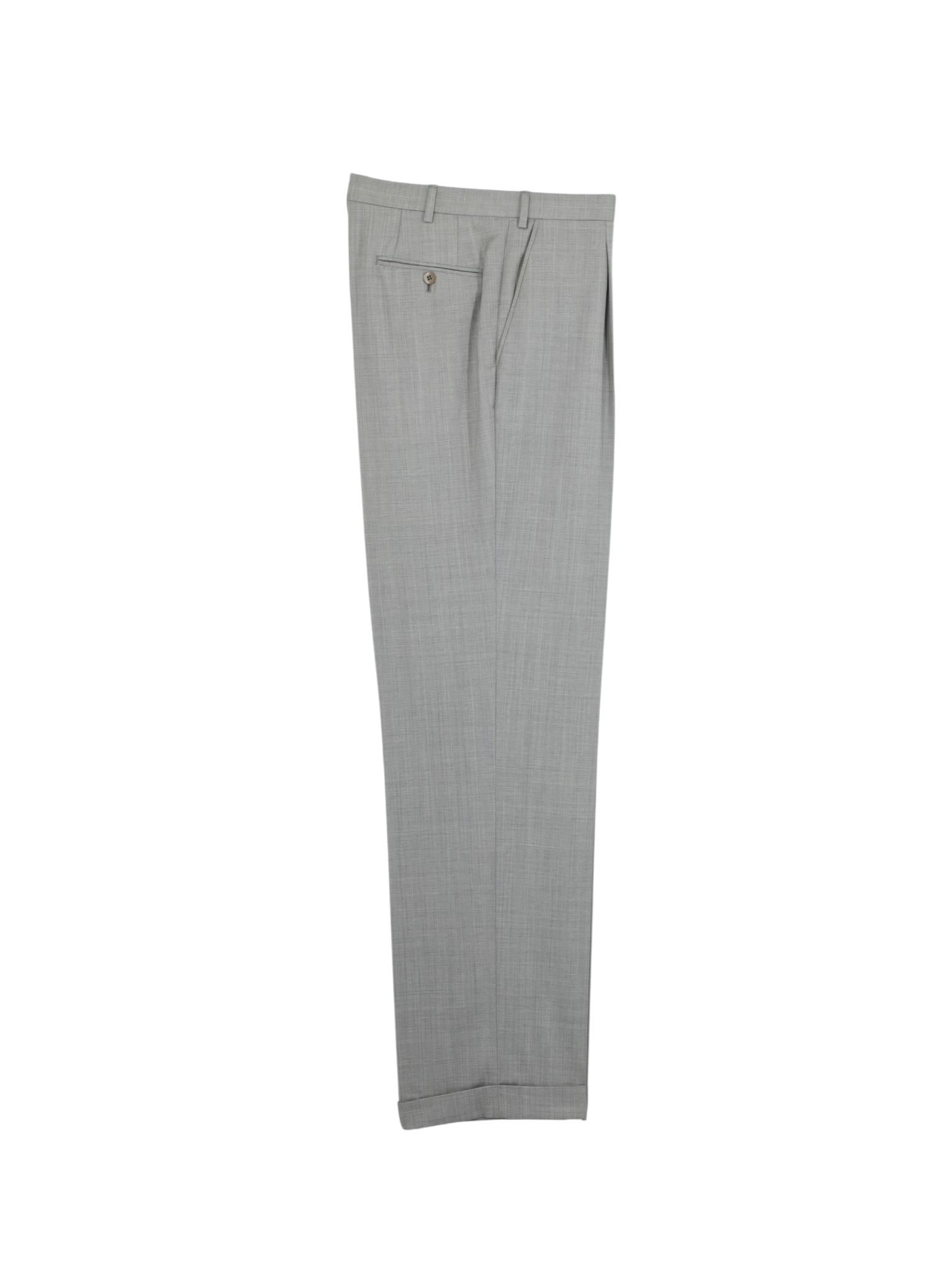 Brioni Light Grey & Light Blue Fine-Wool Pinstripe Lungo Suit