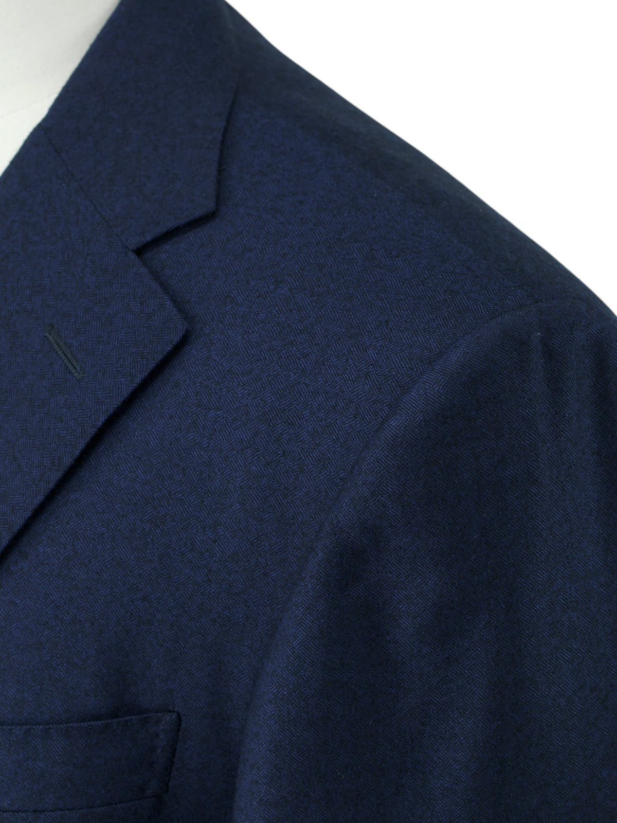 Corneliani Dark Royal-Blue Brushed-Wool Micro-Pattern Leader Suit
