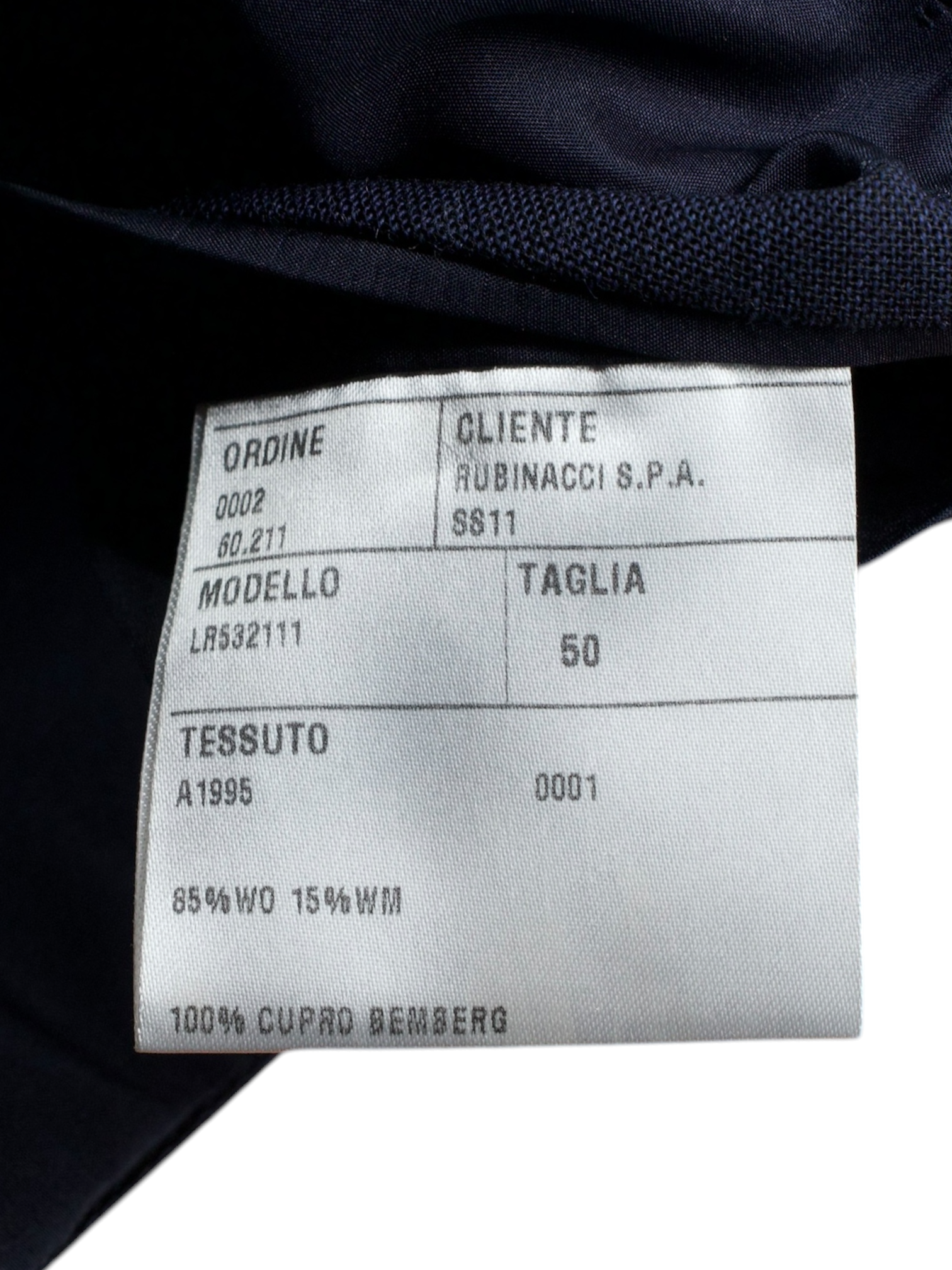 Rubinacci Dark Blue Wool & Mohair Hopsack Jacket