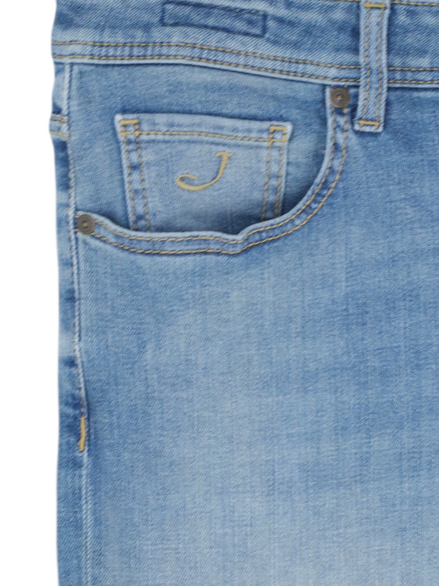 Jacob Cohen Light Blue Cotton-Stretch Twill Bard Jeans