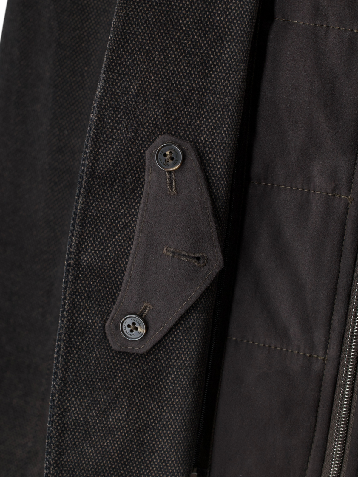 Corneliani Dark Taupe Cotton-Stretch Moleskin Pinpoint Vespa Jacket