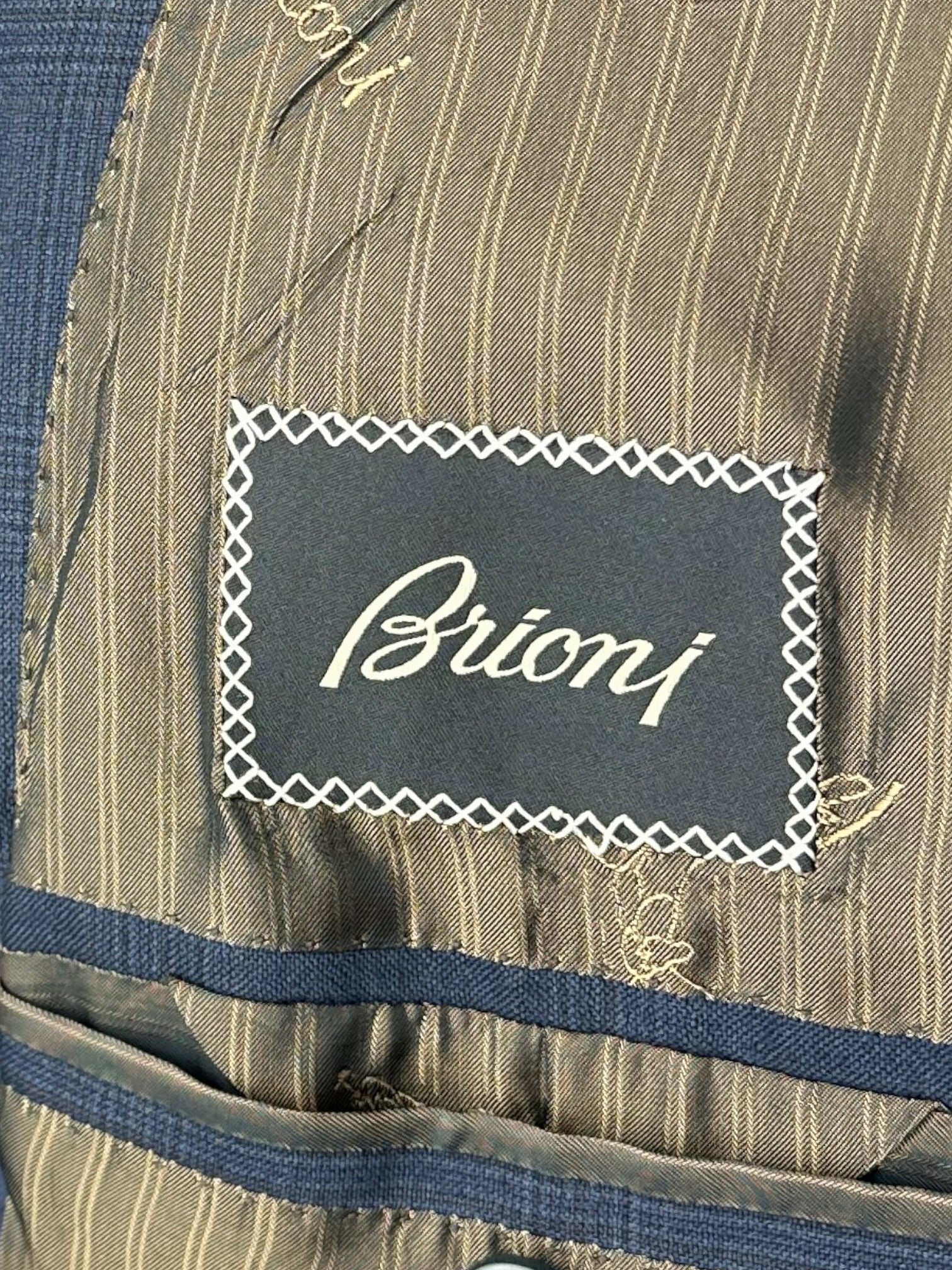 Brioni marineblauw Senato Glen Plaid-pak