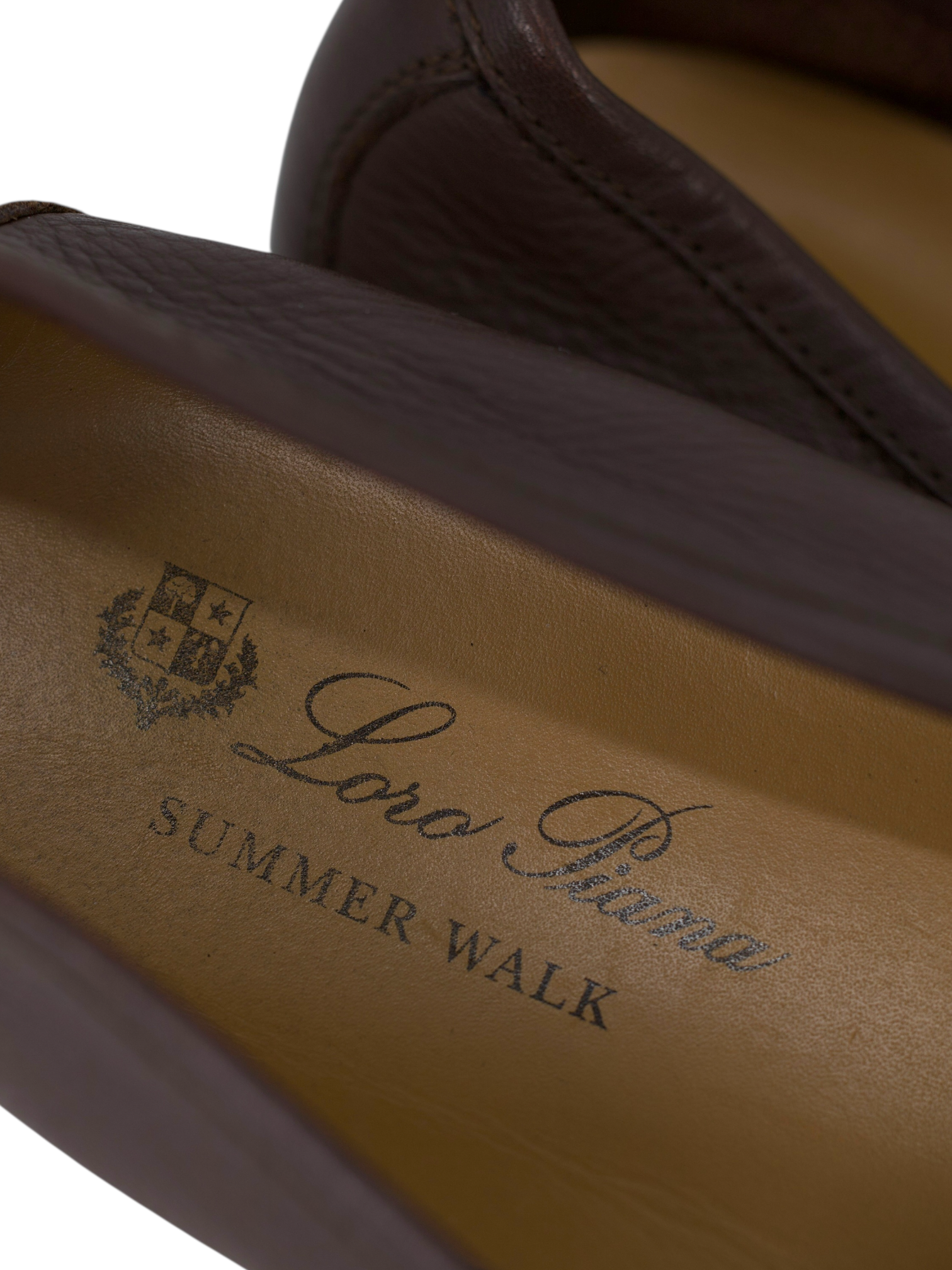 Loro Piana Dark Brown Elk Leather Summer Walk Loafers