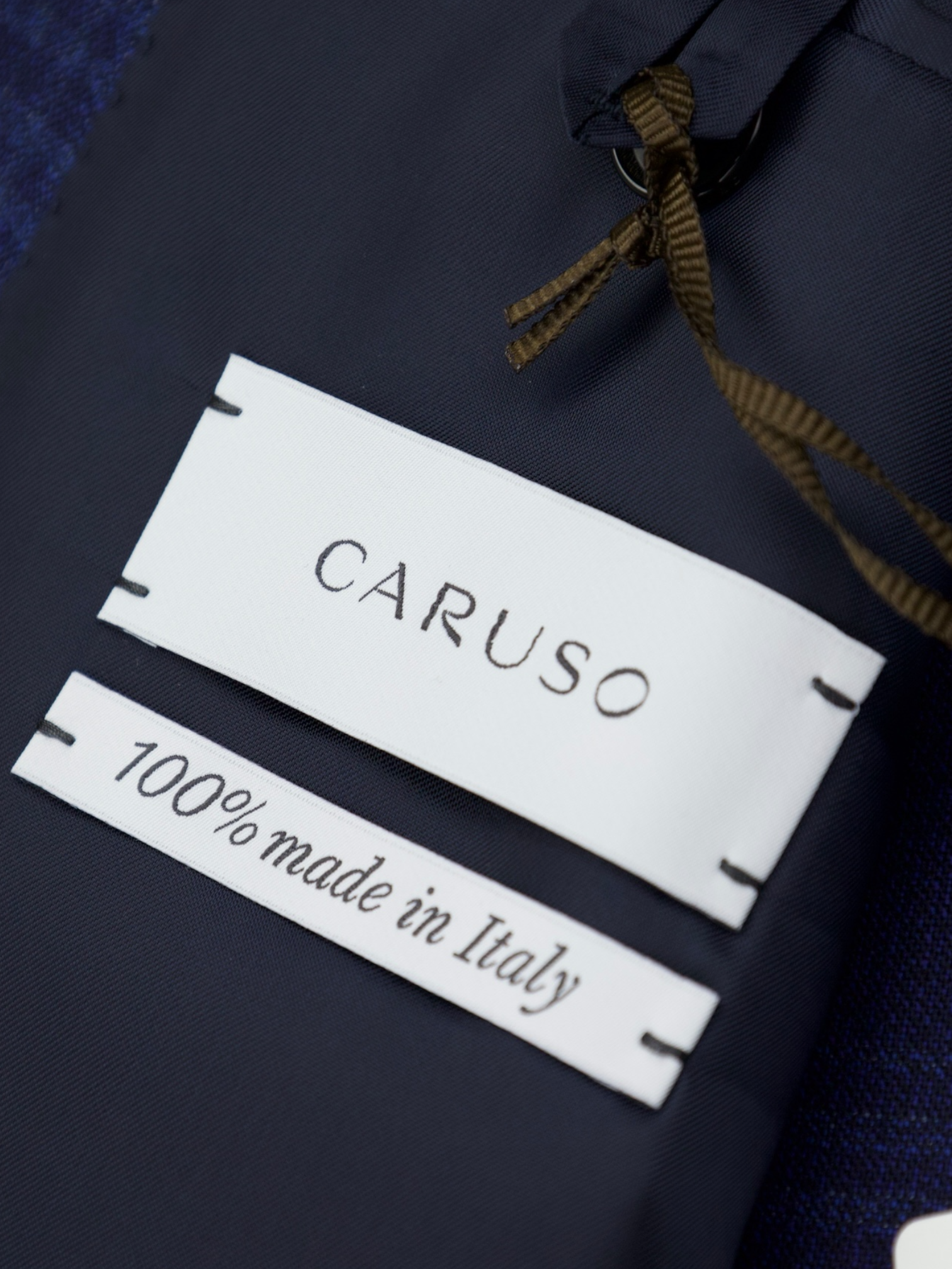 Caruso Blue Glenplaid Super 180's Tosca Jacket