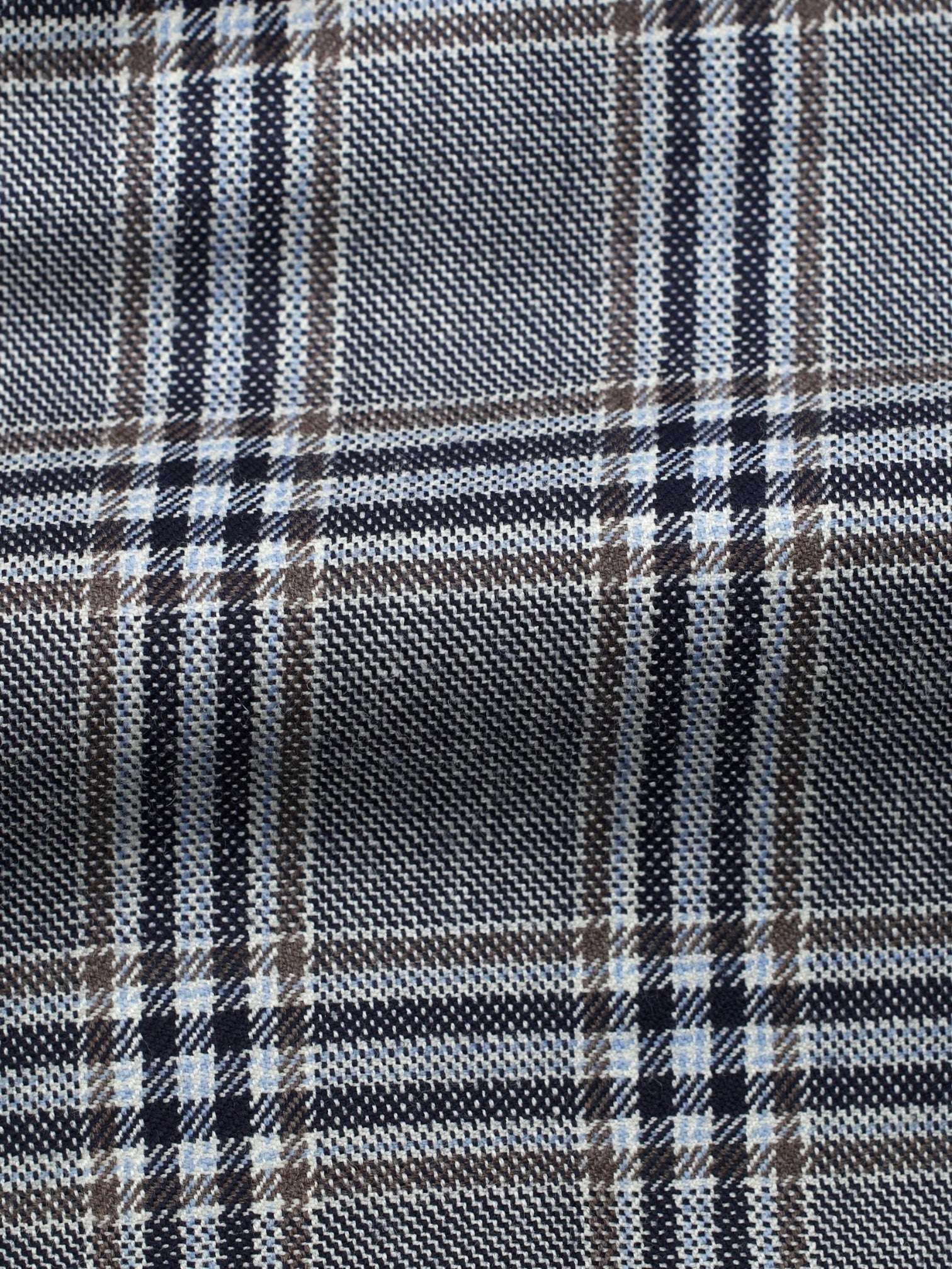 Cesare Attolini Taupe Super 140's, Silk & Linen Windowpane Jacket