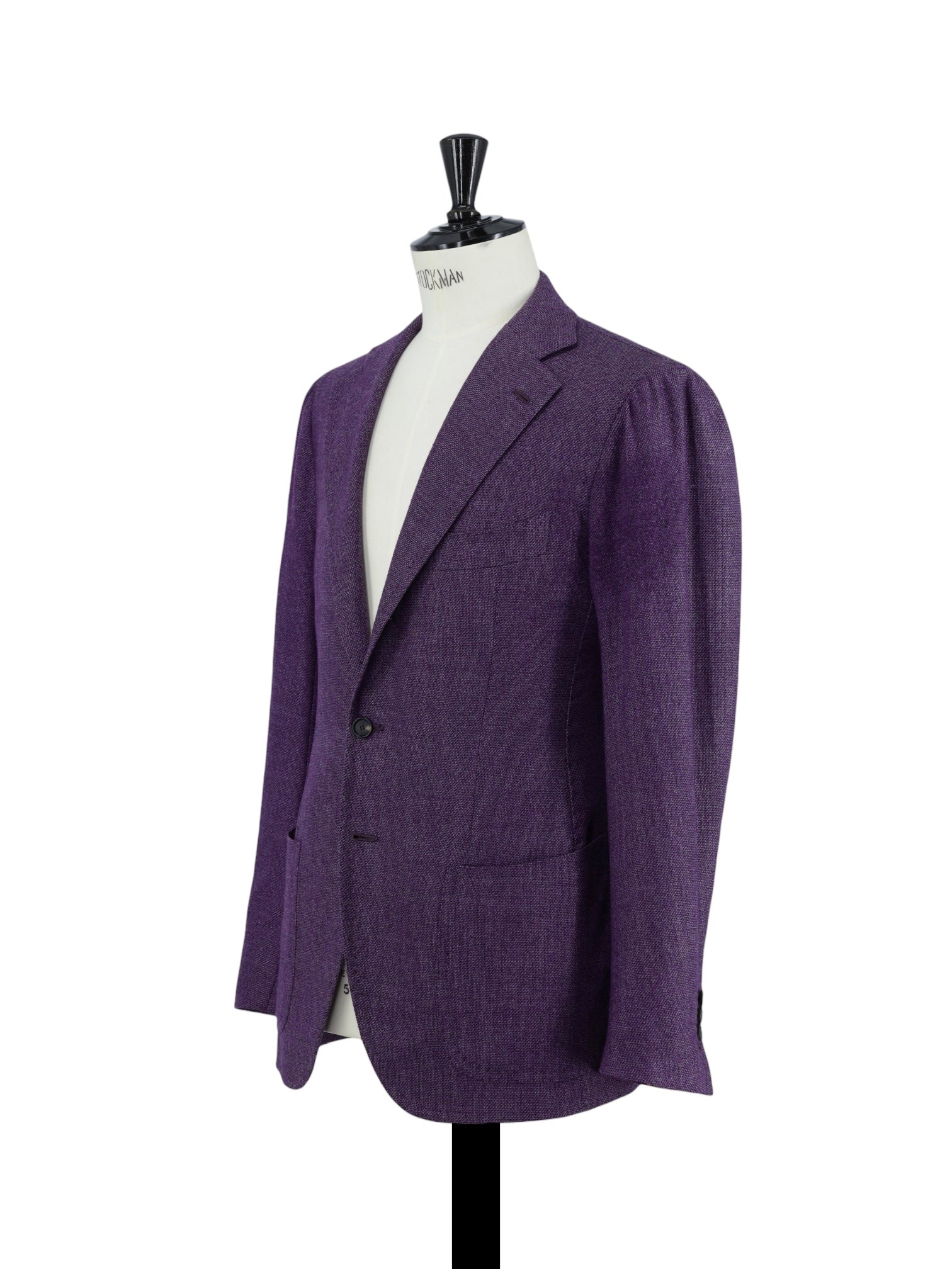 Cesare Attolini Purple Wool Micro-Pattern Jacket